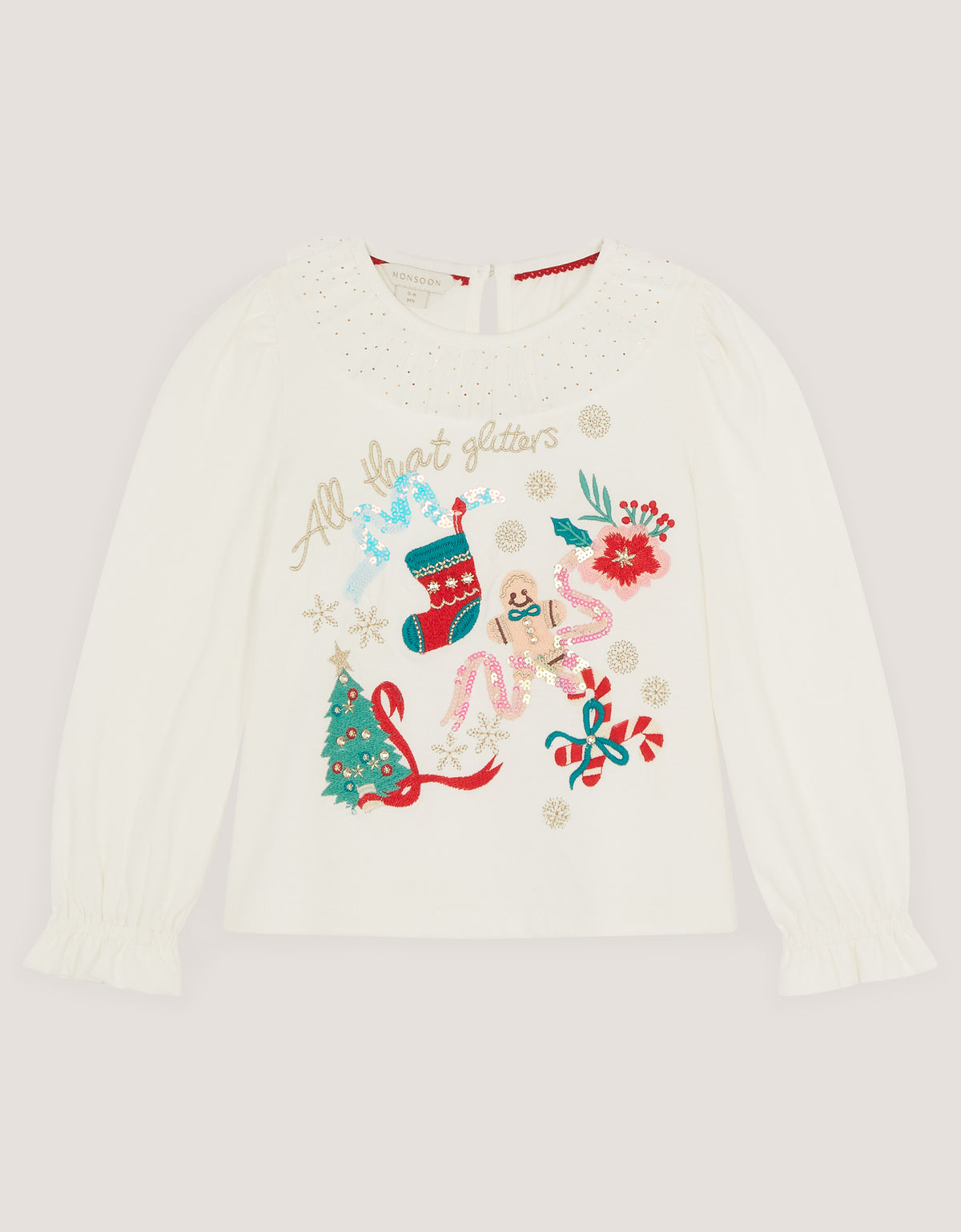 MAJICA - XMAS LS ALL GLITTER TSHRT