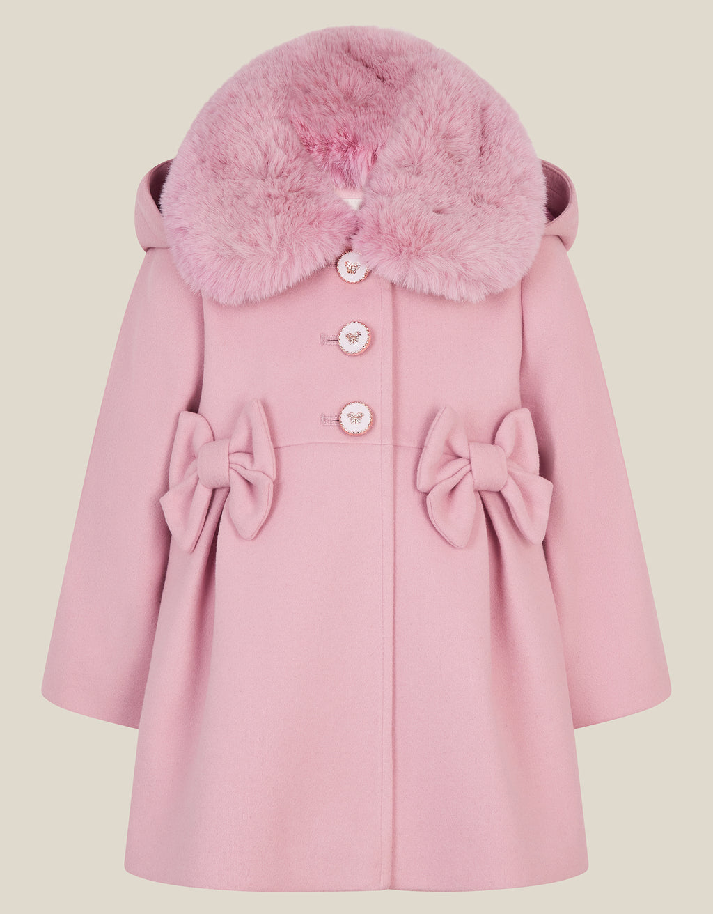 KAPUT - BABY SMART BOW TRIM COAT