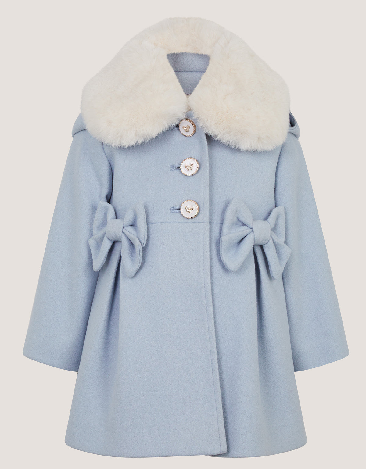 KAPUT - BBY SMRT BOW TRIM COAT LT