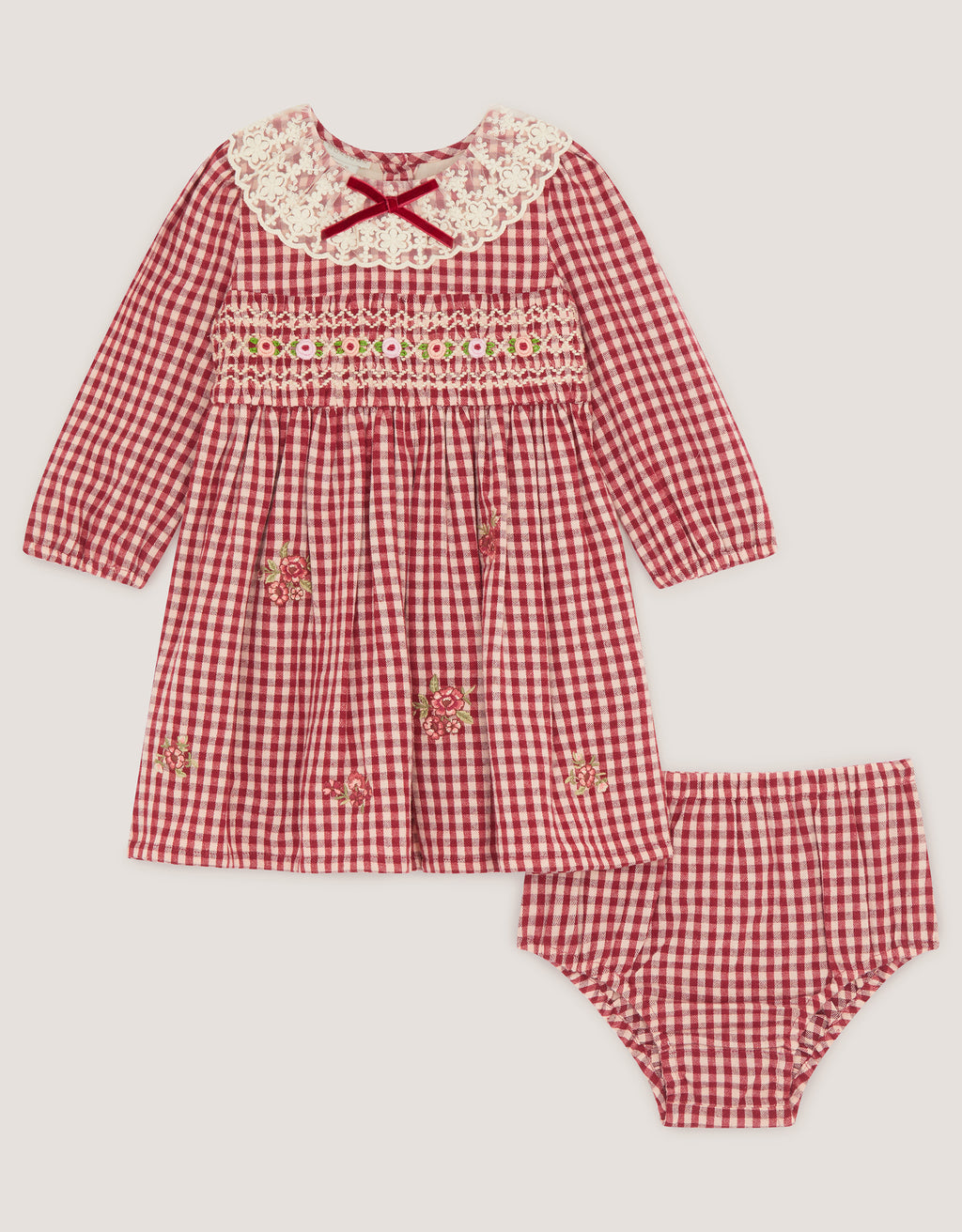 HALJINA - BBY CHECK DRESS/KNICKER