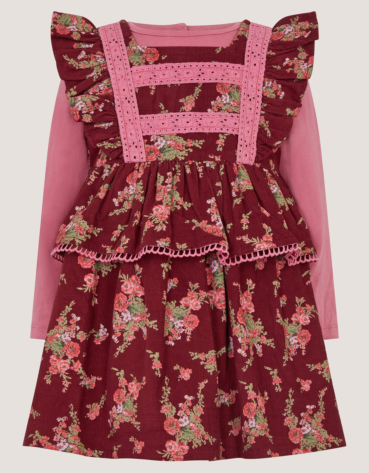 SET - BABY DITSY DRESS/ LS TEE