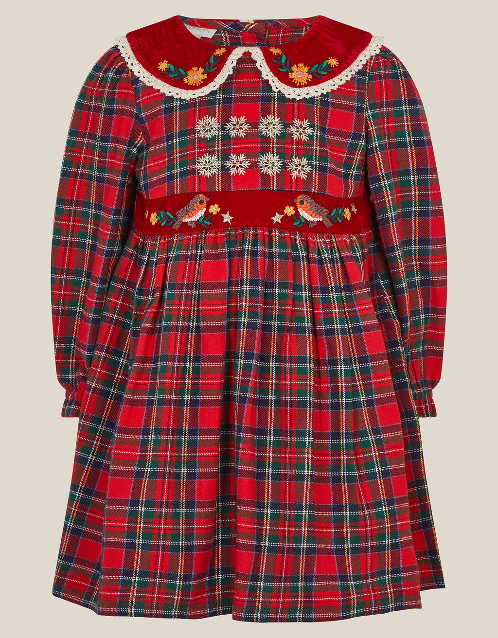 HALJINA - XMAS TRTN CHCK ROBIN DRES