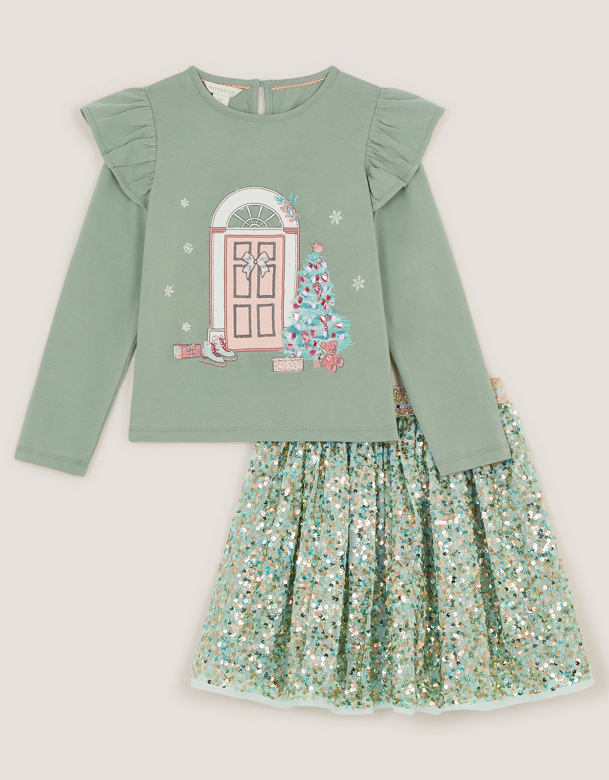 SET - XMAS LS TOP & DISCO SKRT