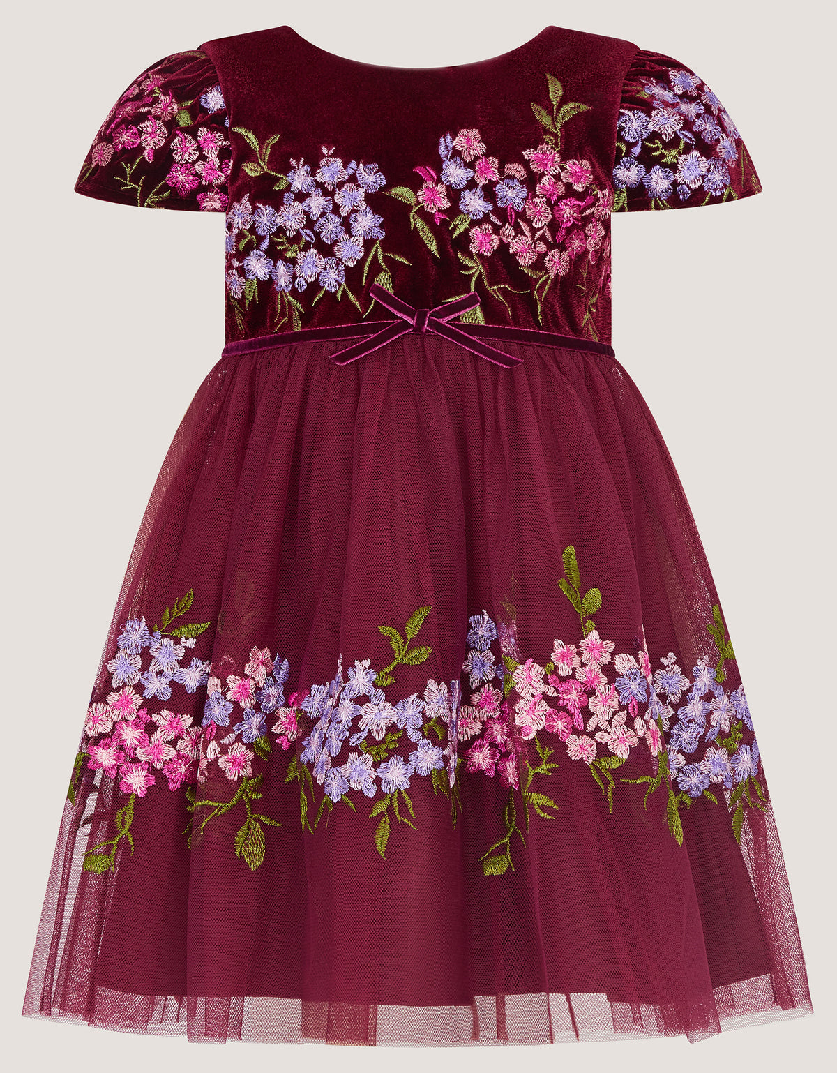 HALJINA - BABY RUBY EMB VELVET DRSS
