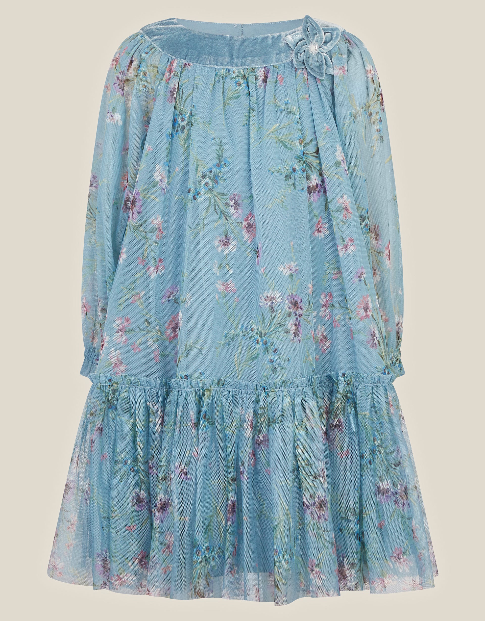 HALJINA - BUNCHES VELVT NAINA DRESS