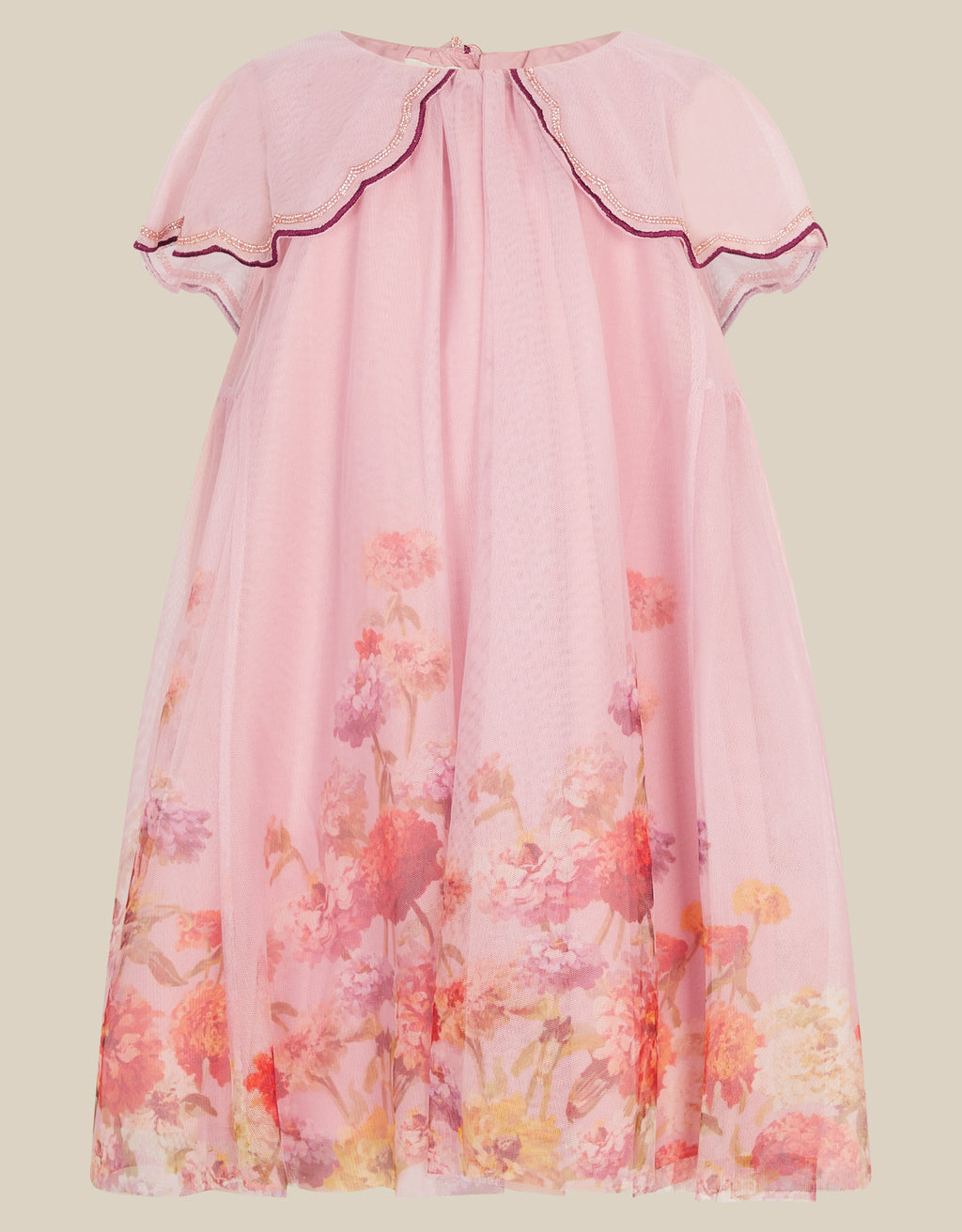 HALJINA - DAHLIA BRDR PRNT CAPE DRS