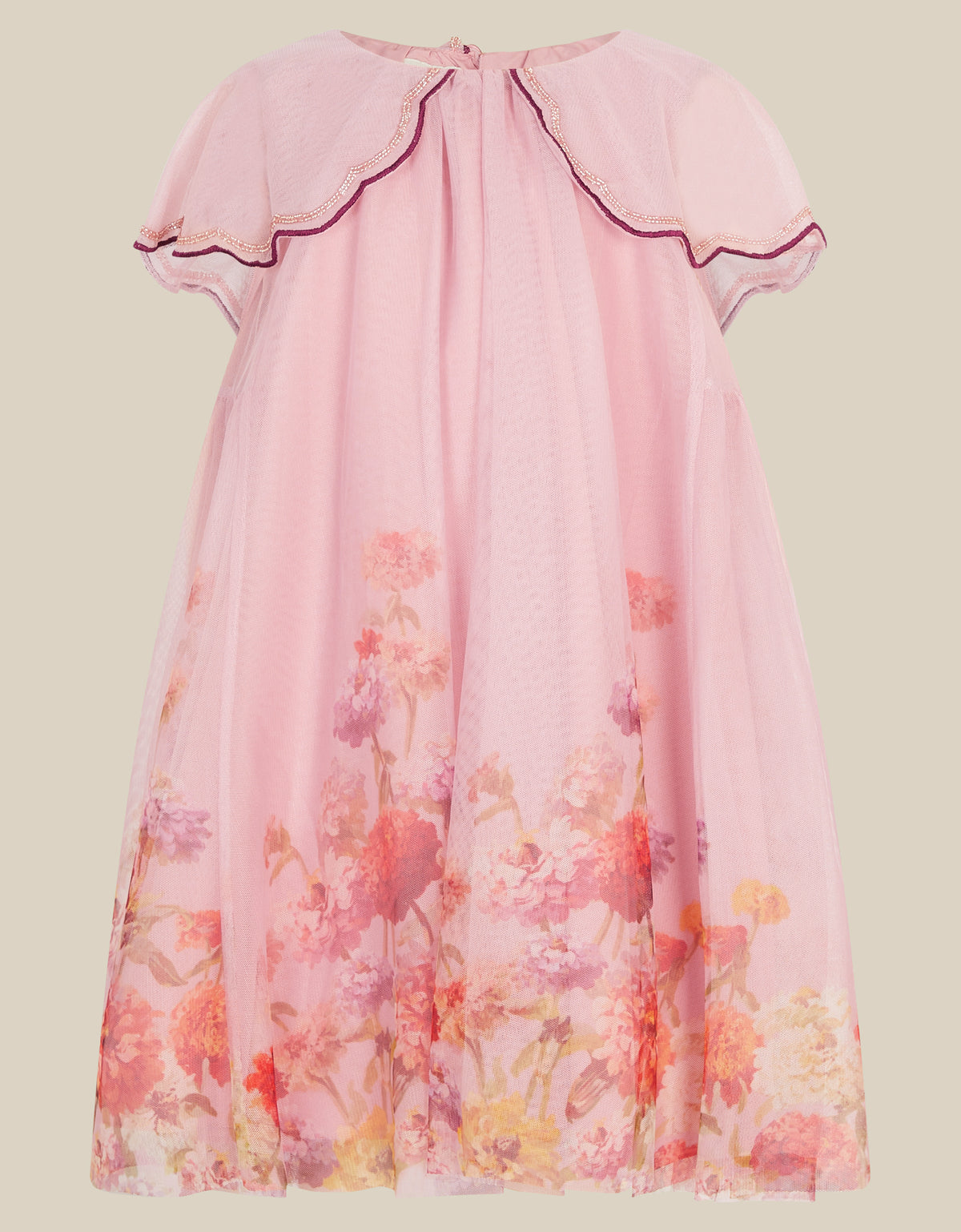 HALJINA - DAHLIA BRDR PRNT CAPE DRS