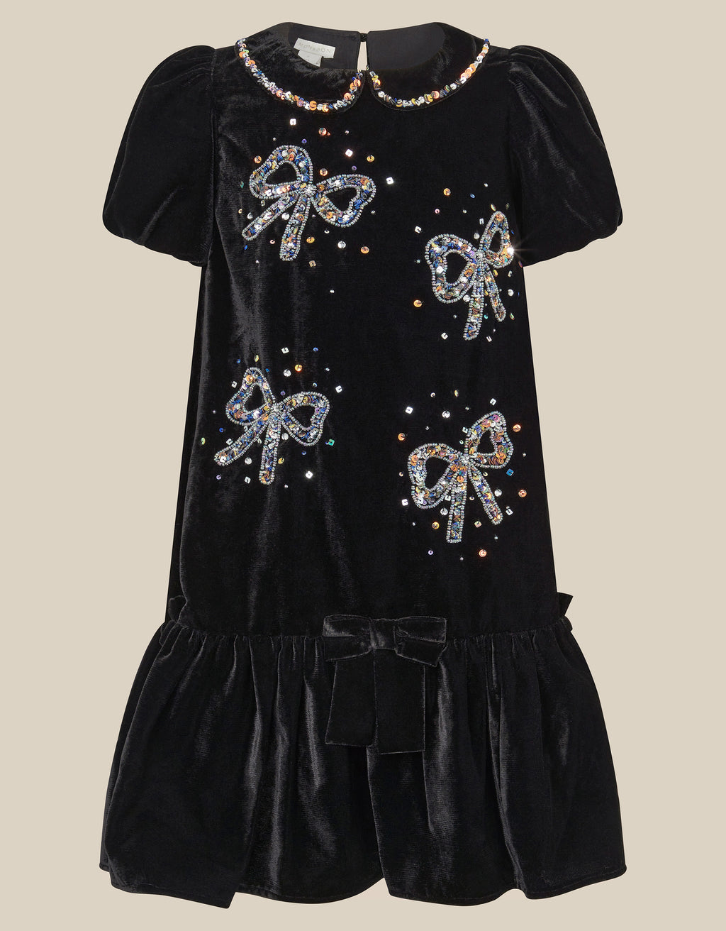 HALJINA - MARA BOW VLVT SWING DRESS