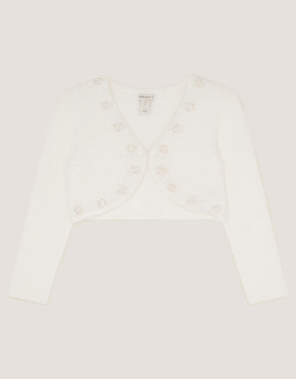 BOLERO - PHOEBE PEARL TRIM CARDI