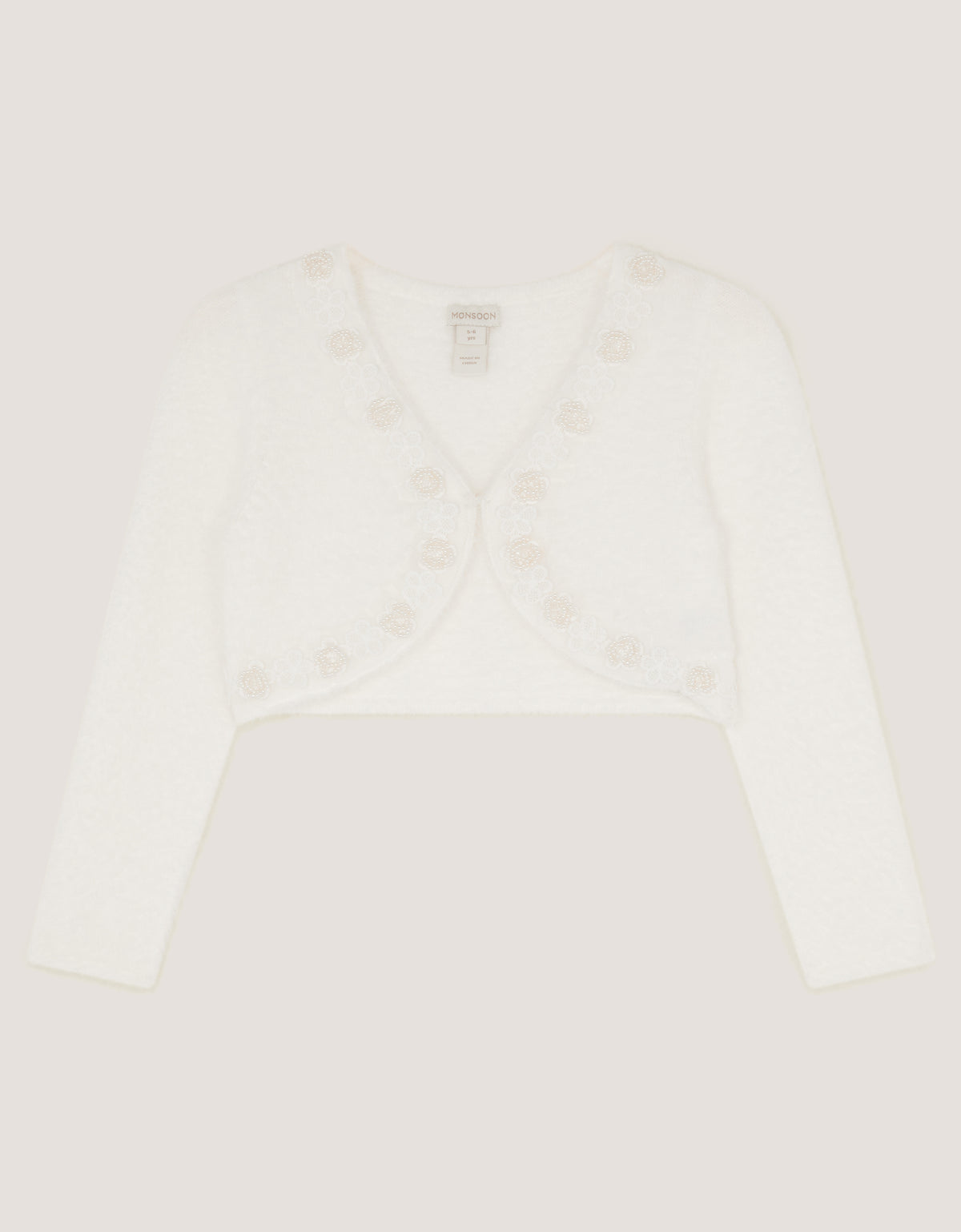 BOLERO - PHOEBE PEARL TRIM CARDI