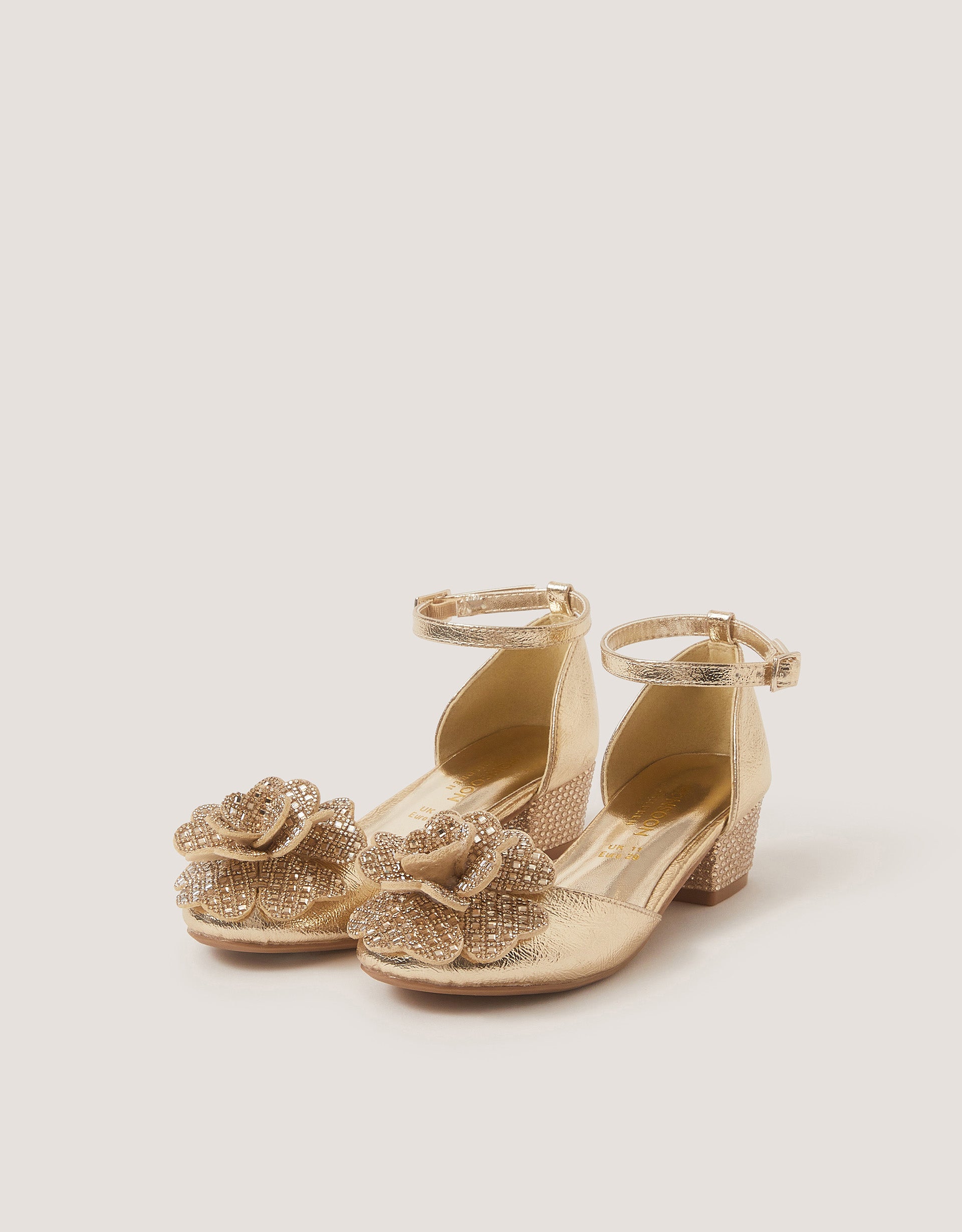 CIPELE - GOLD DAZZL FLOWR 2PT HEEL