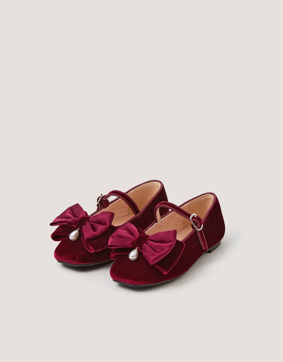 BALETANKE - BURG VELVET BOW PEARL BAL
