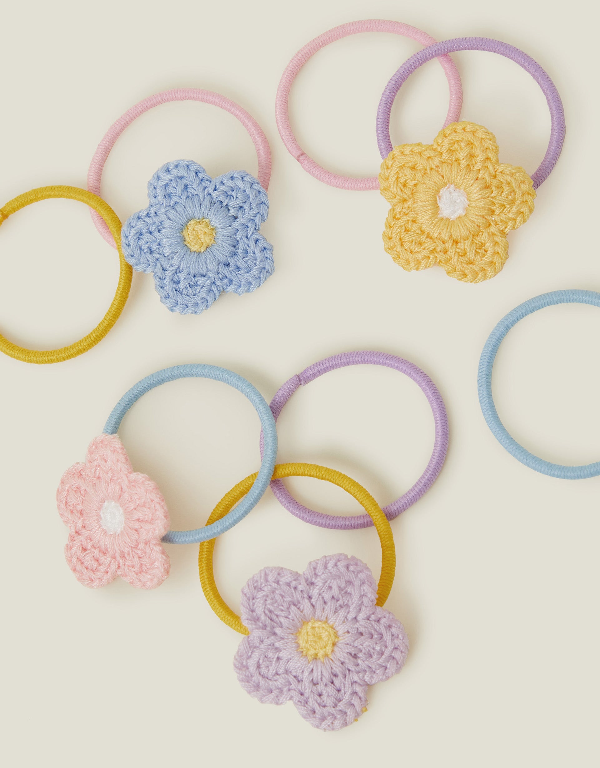 SET GUMICA ZA KOSU - CROCHET FLOWER PONY PACK