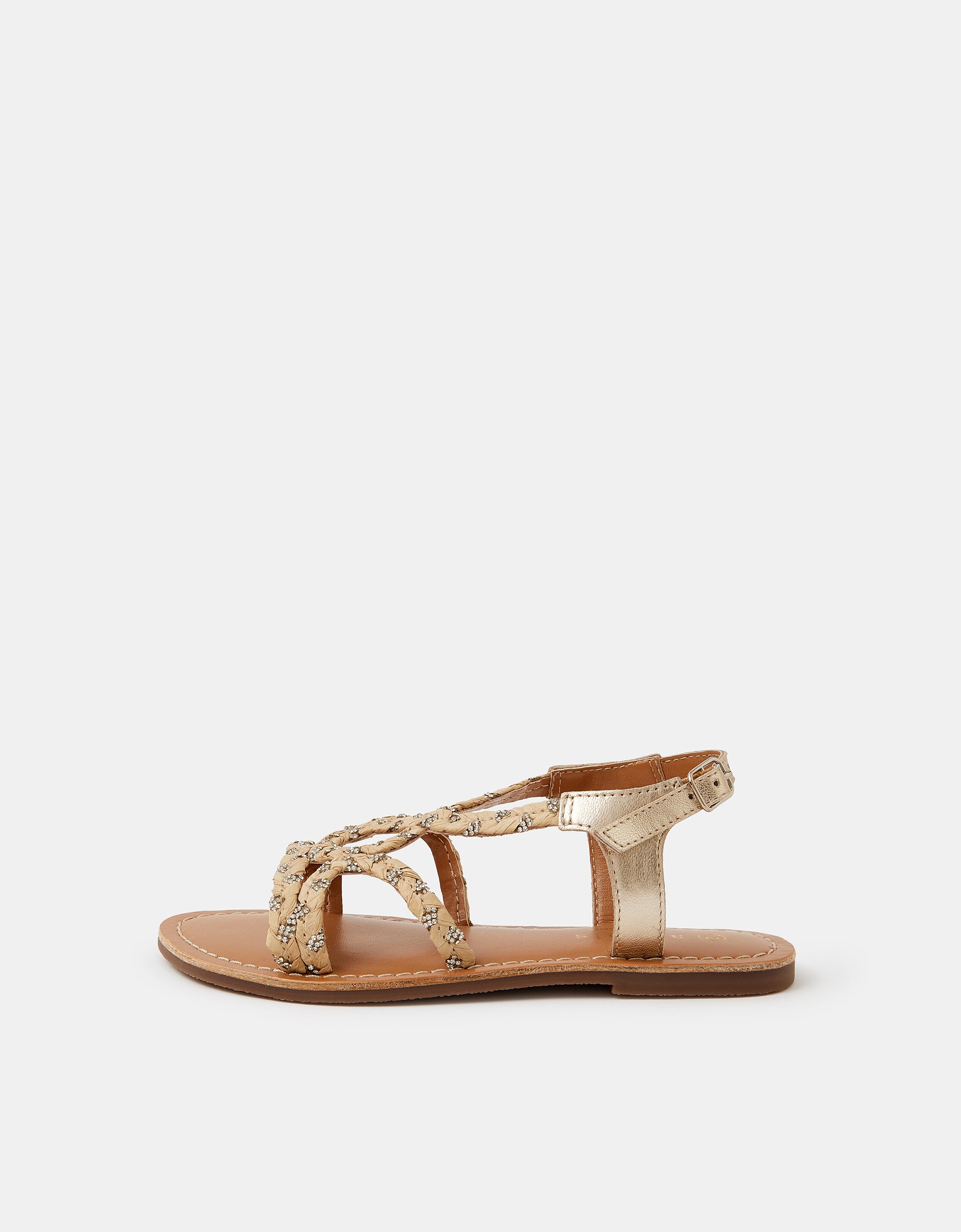SANDALE - DIAMANTE PLAITED SANDAL