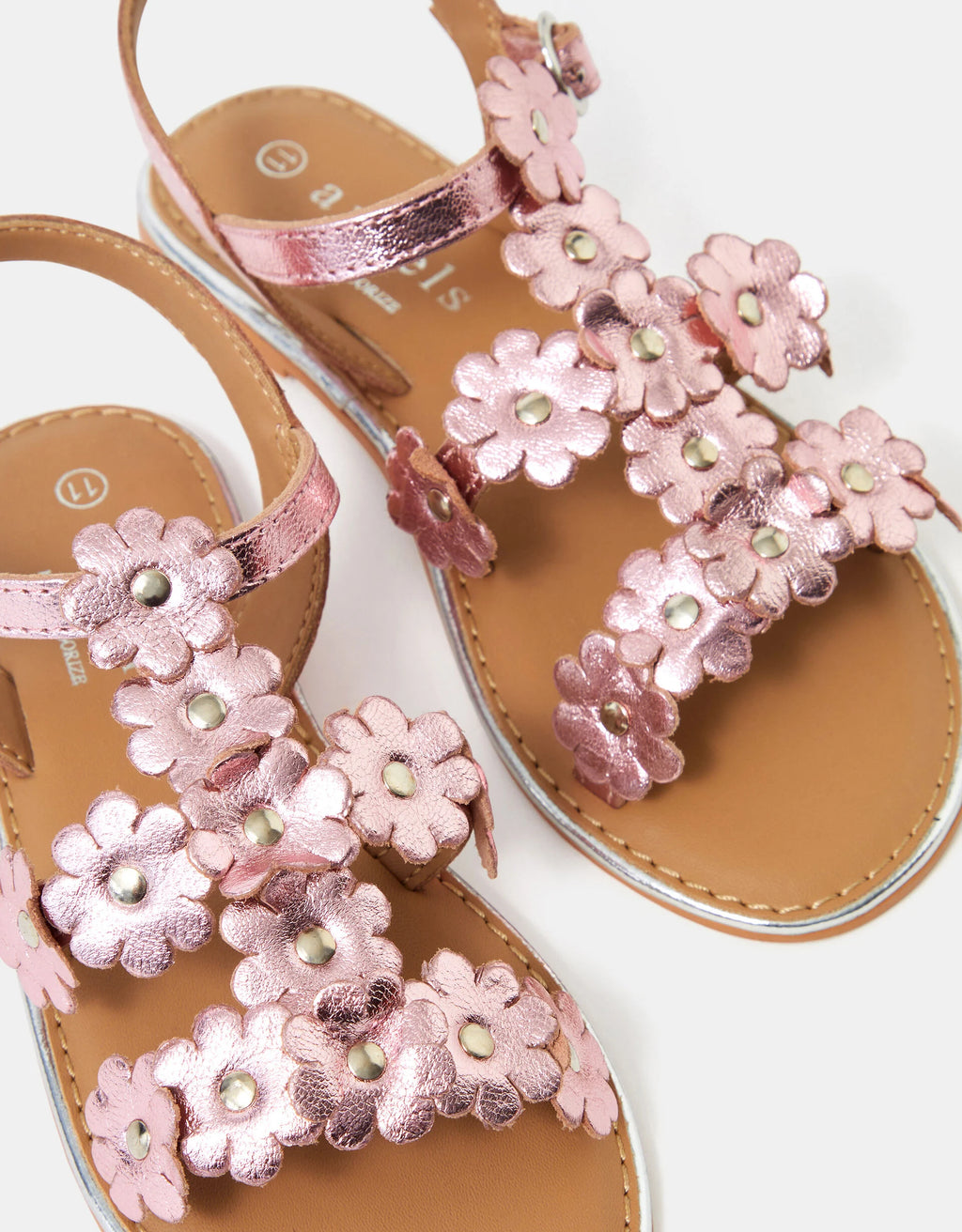 SANDALE - METALLIC FLOWER SANDAL
