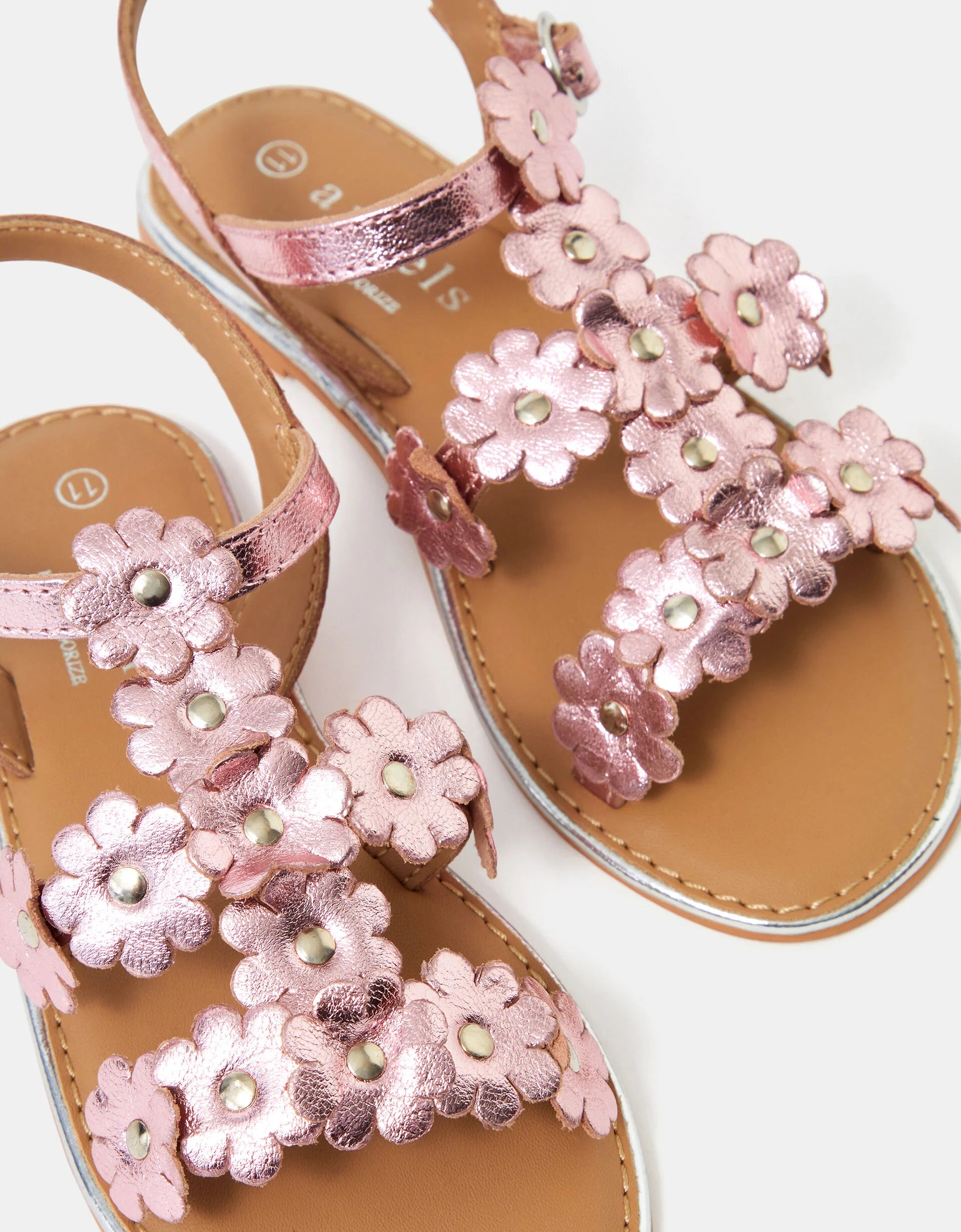 SANDALE - METALLIC FLOWER SANDAL