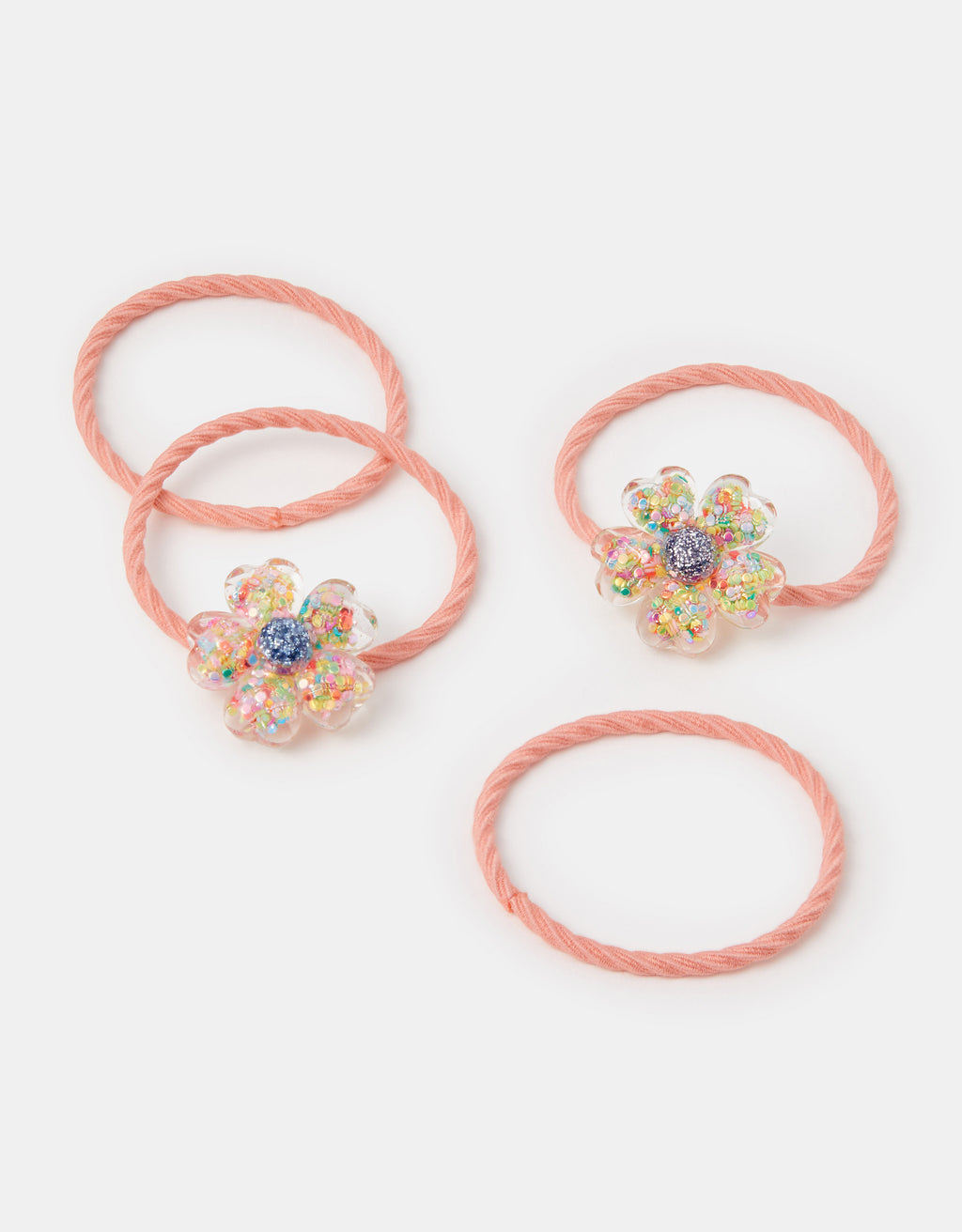 SET GUMICA ZA KOSU - GLITTER FLOWER PONY 4PK