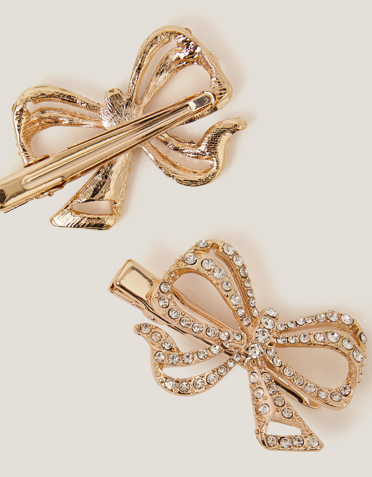 SET SNALA - 2PK CURLY BOW CLIPS