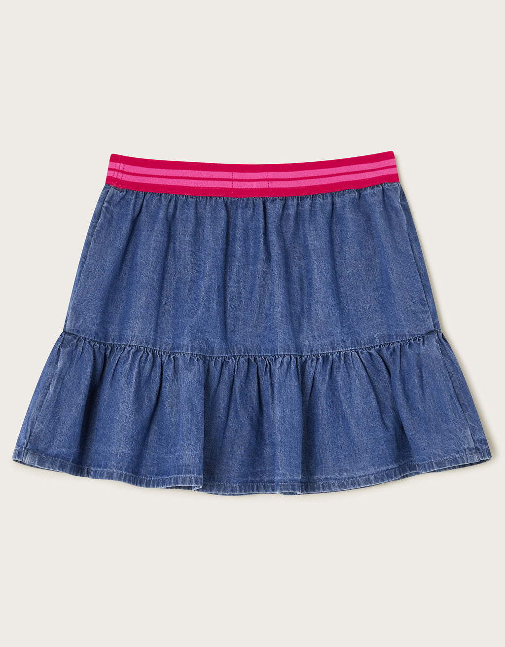 SUKNJA - FRILL DENIM SKIRT