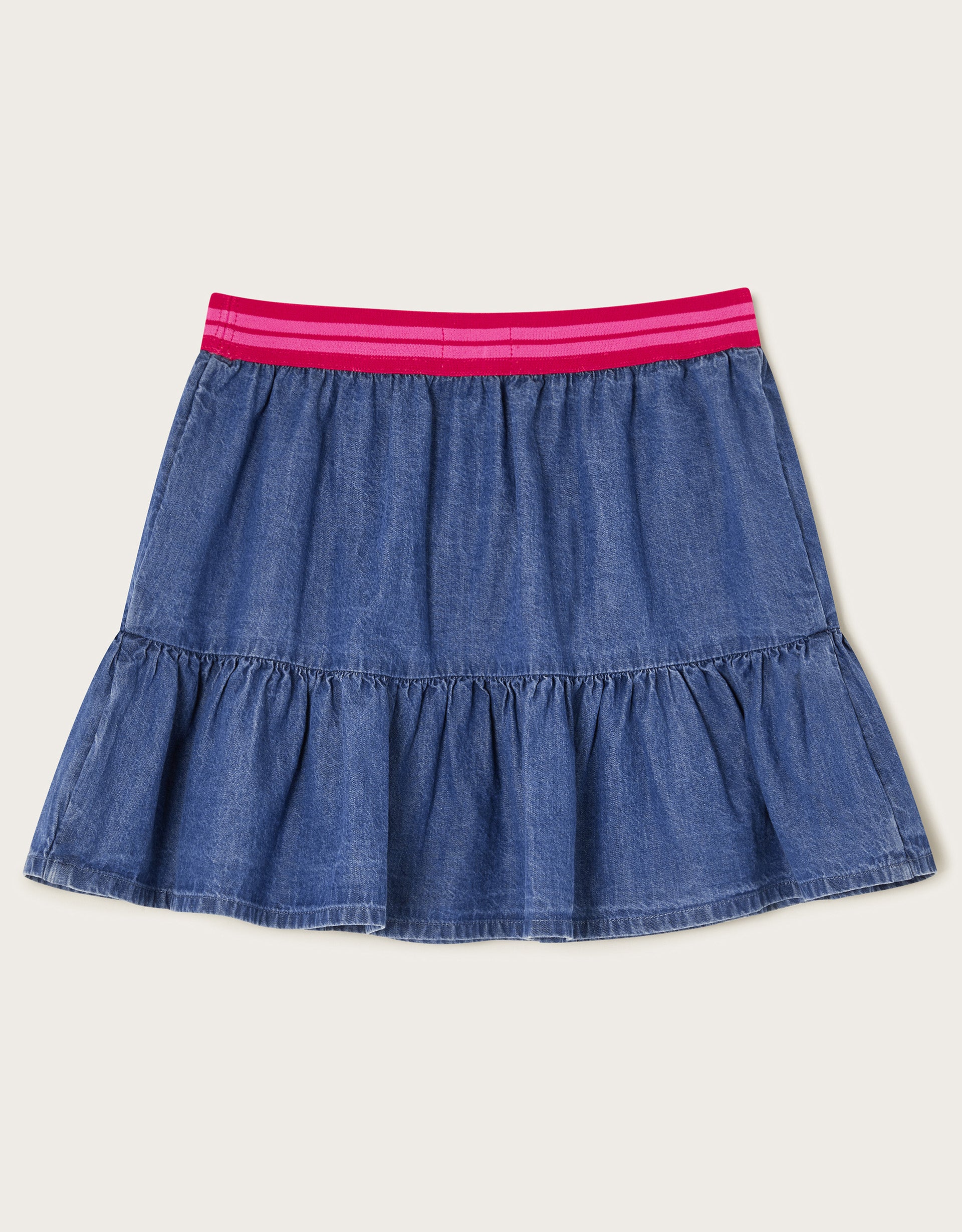 SUKNJA - FRILL DENIM SKIRT