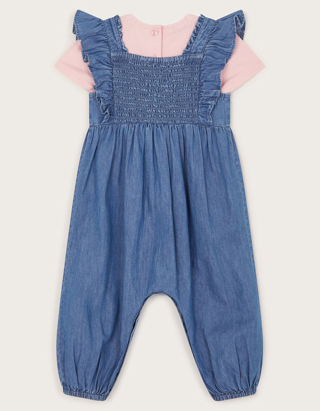 KOMBINEZON - BABY CHAMBRAY EMB DENIM R