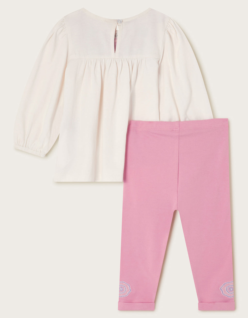 SET - BABY EMB YOKE TUNIC SET