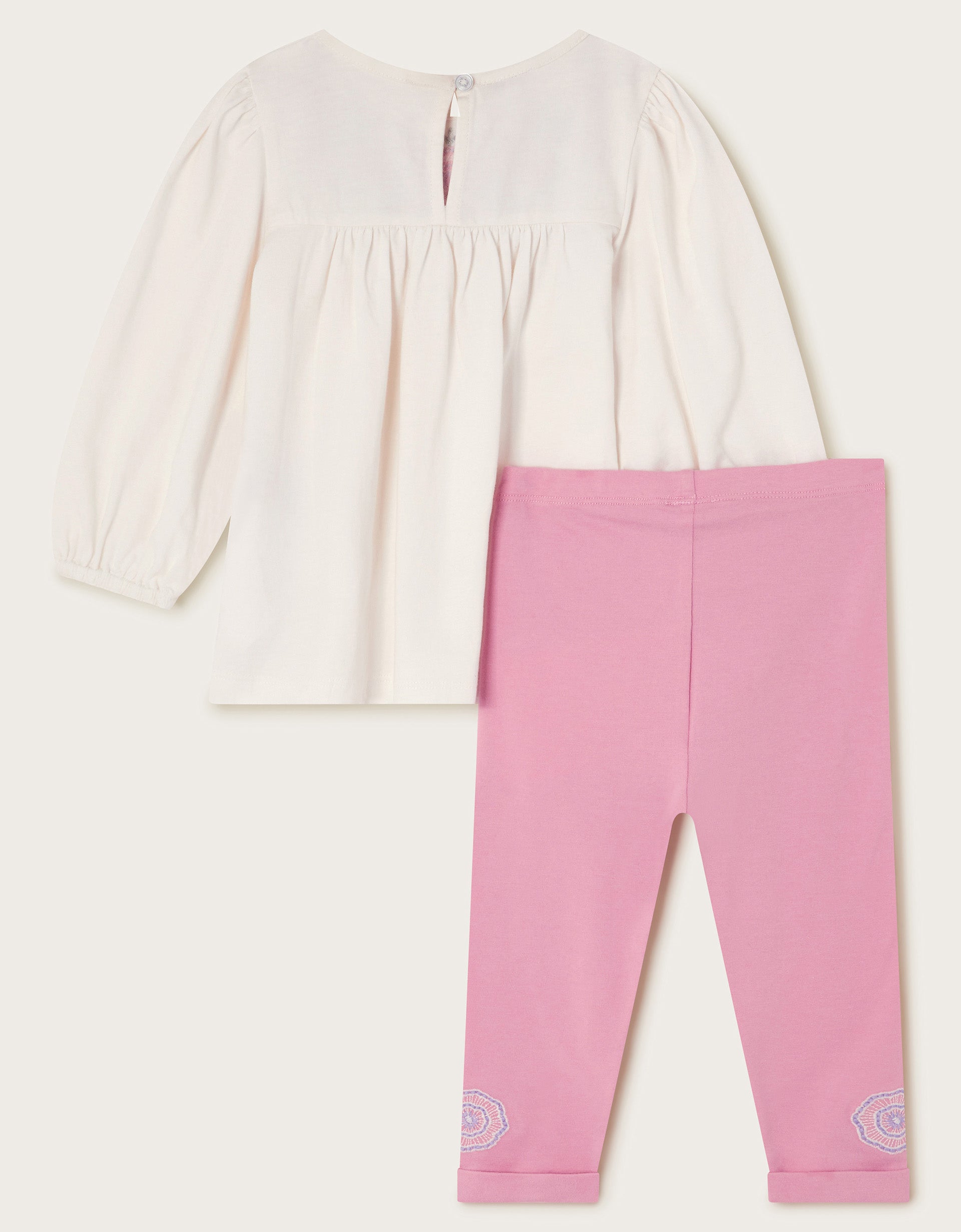 SET - BABY EMB YOKE TUNIC SET