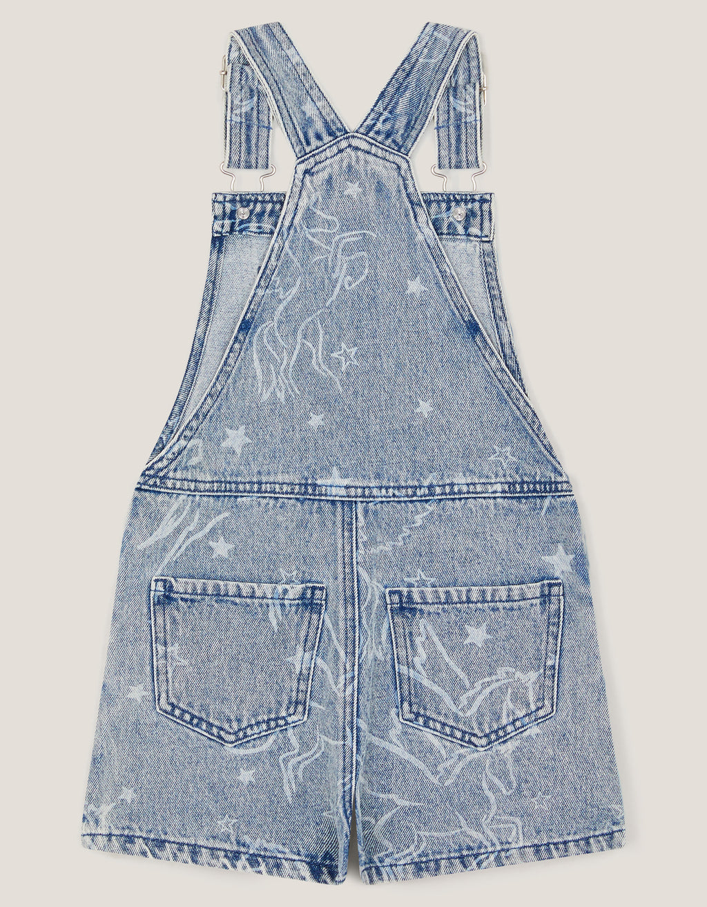 KOMBINEZON - DENIM UNICORN BIBSHORT