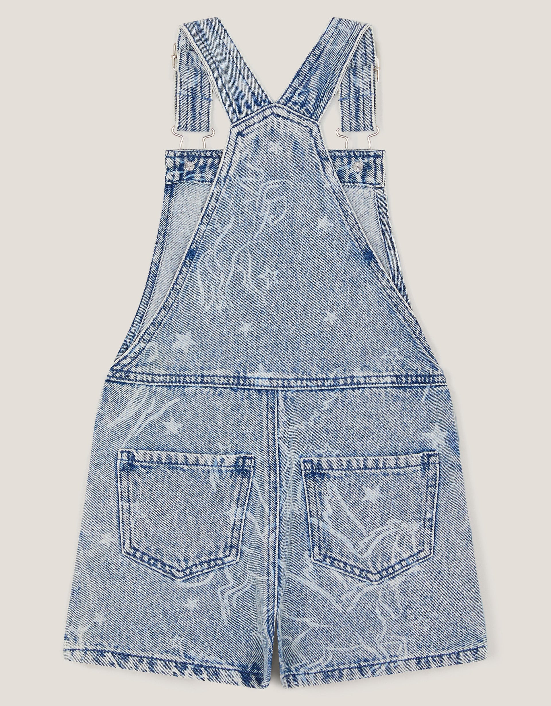KOMBINEZON - DENIM UNICORN BIBSHORT