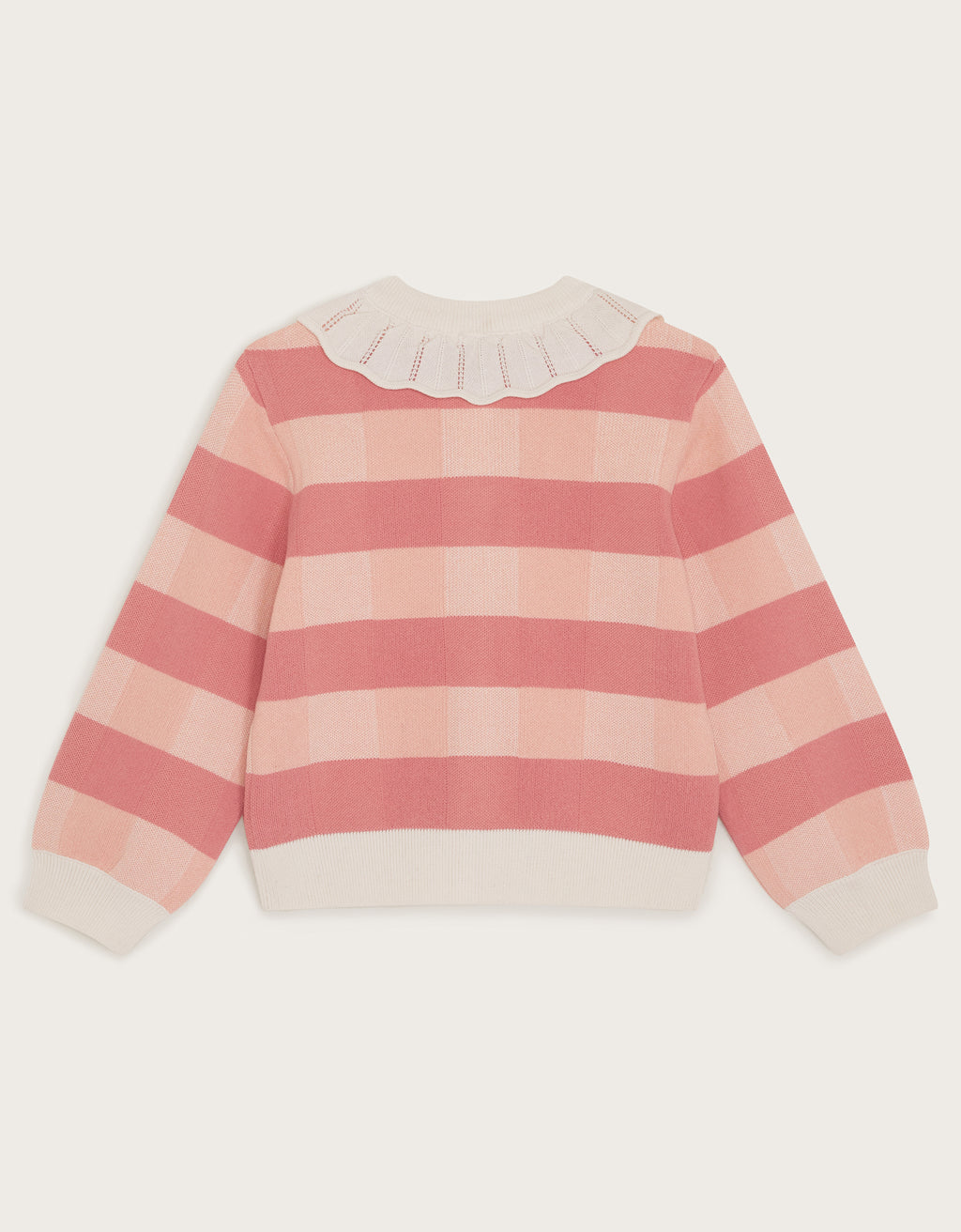 KARDIGAN - CHECK KNITTED CARDIGAN