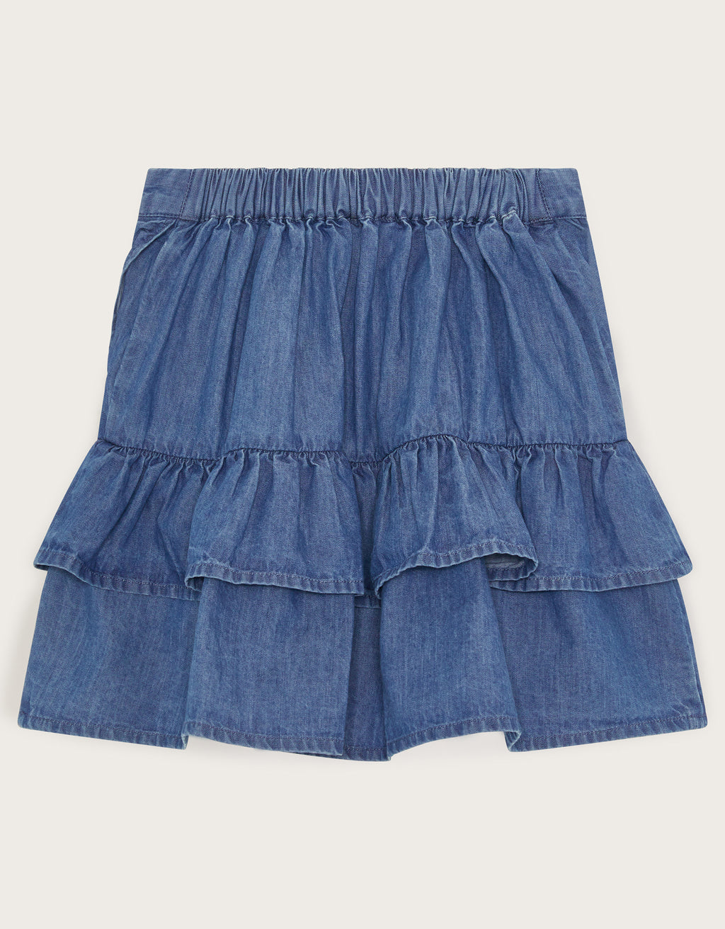 SUKNJA - CHAMBRAY EMBROIDERED SKIR