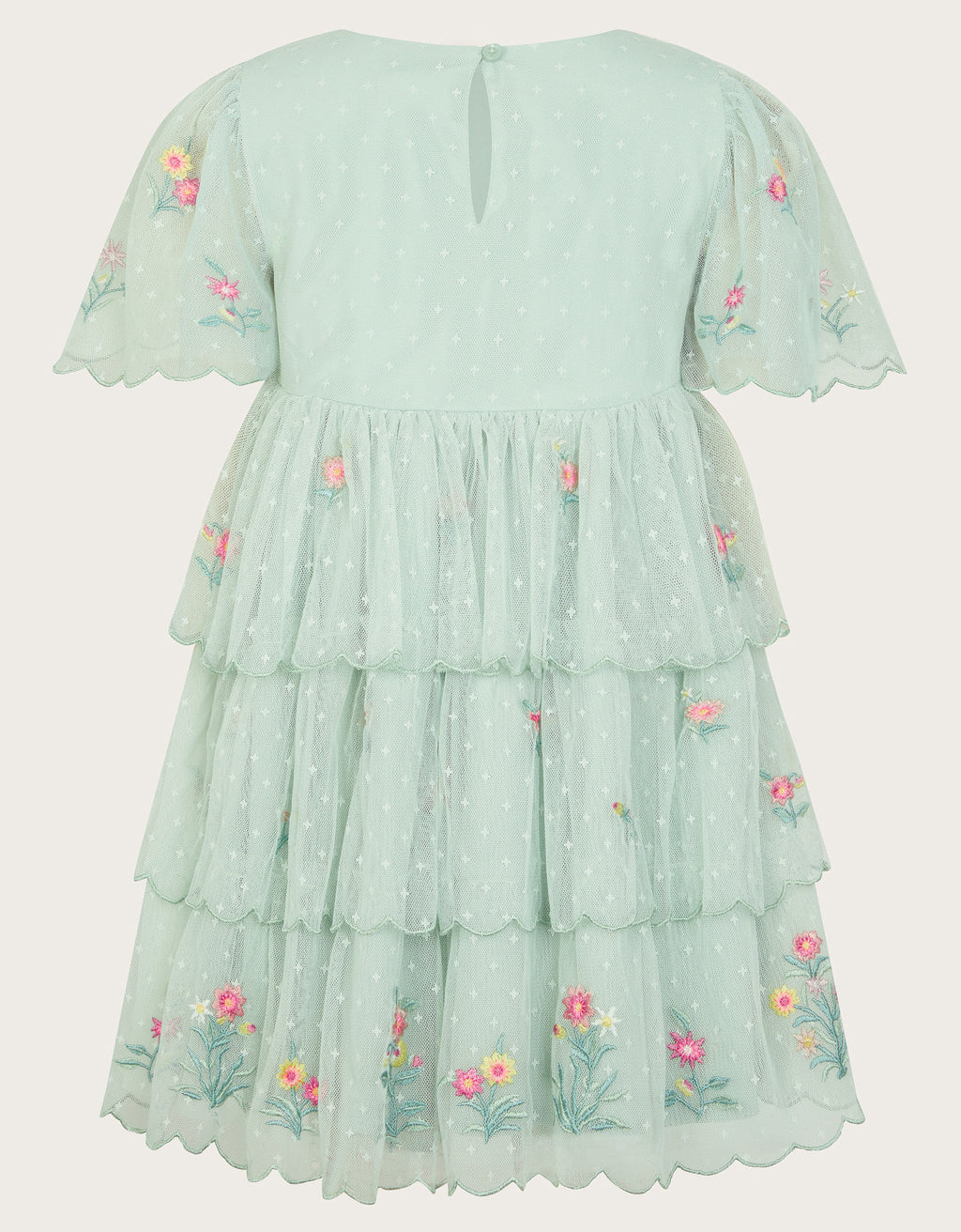 HALJINA - GREEN DOBBY MESH DRESS