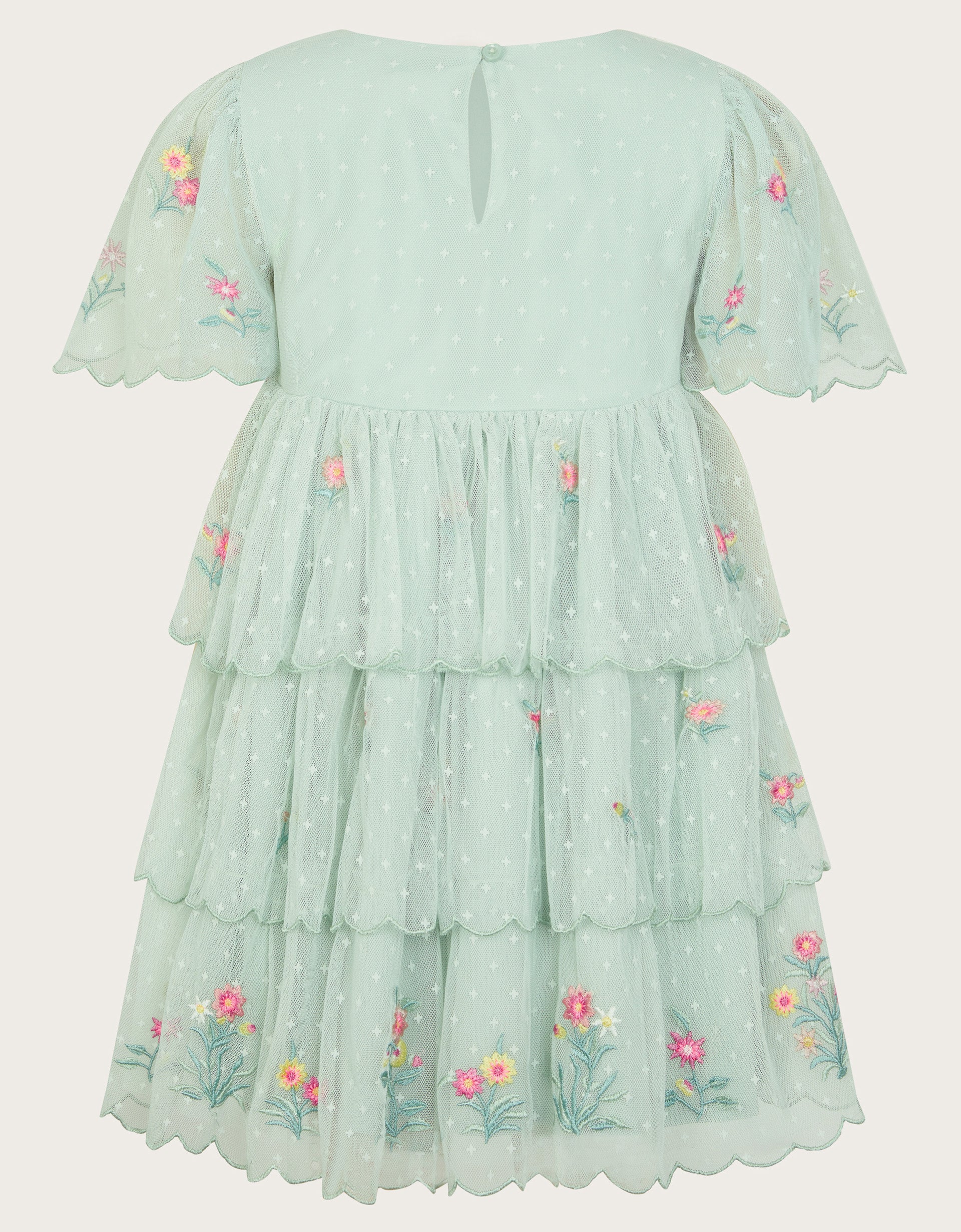 HALJINA - GREEN DOBBY MESH DRESS