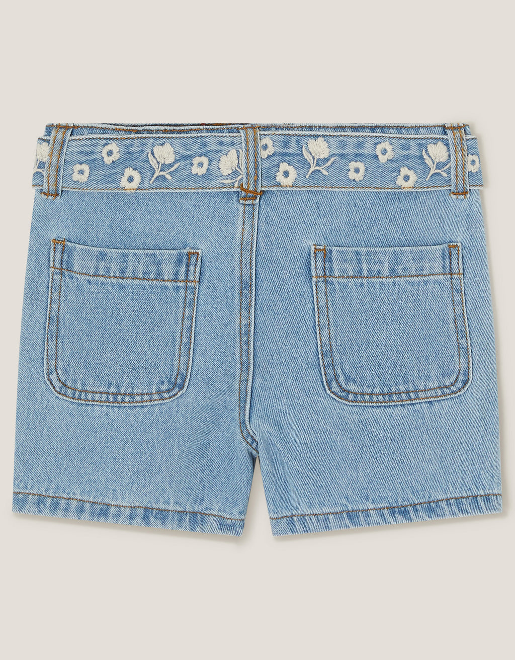SORTS - EMB BELTED DENIM SHORT