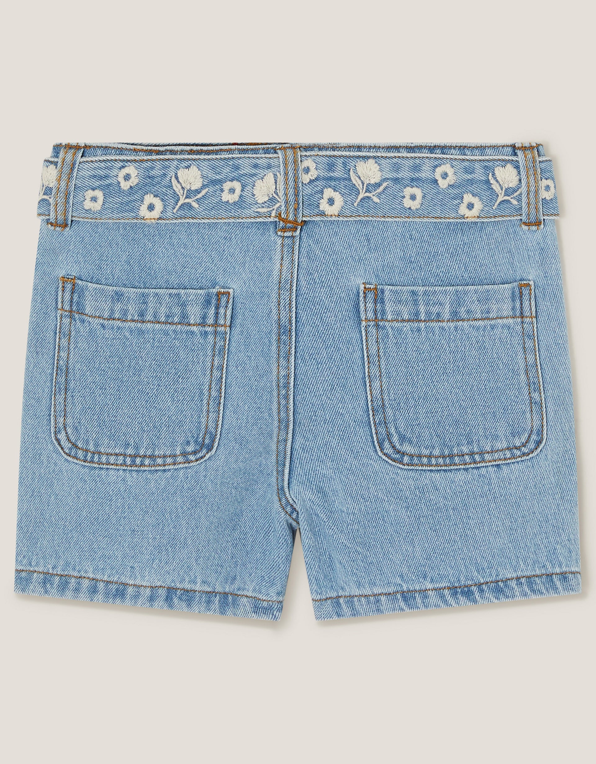SORTS - EMB BELTED DENIM SHORT