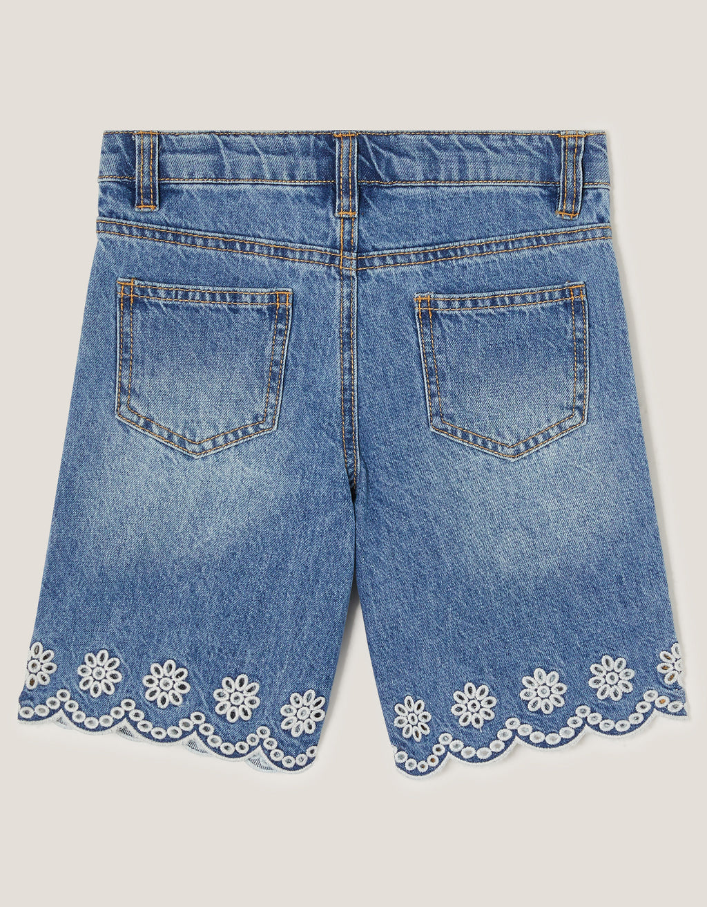 SORTS - BRODERIE SCALLOPED DENIM