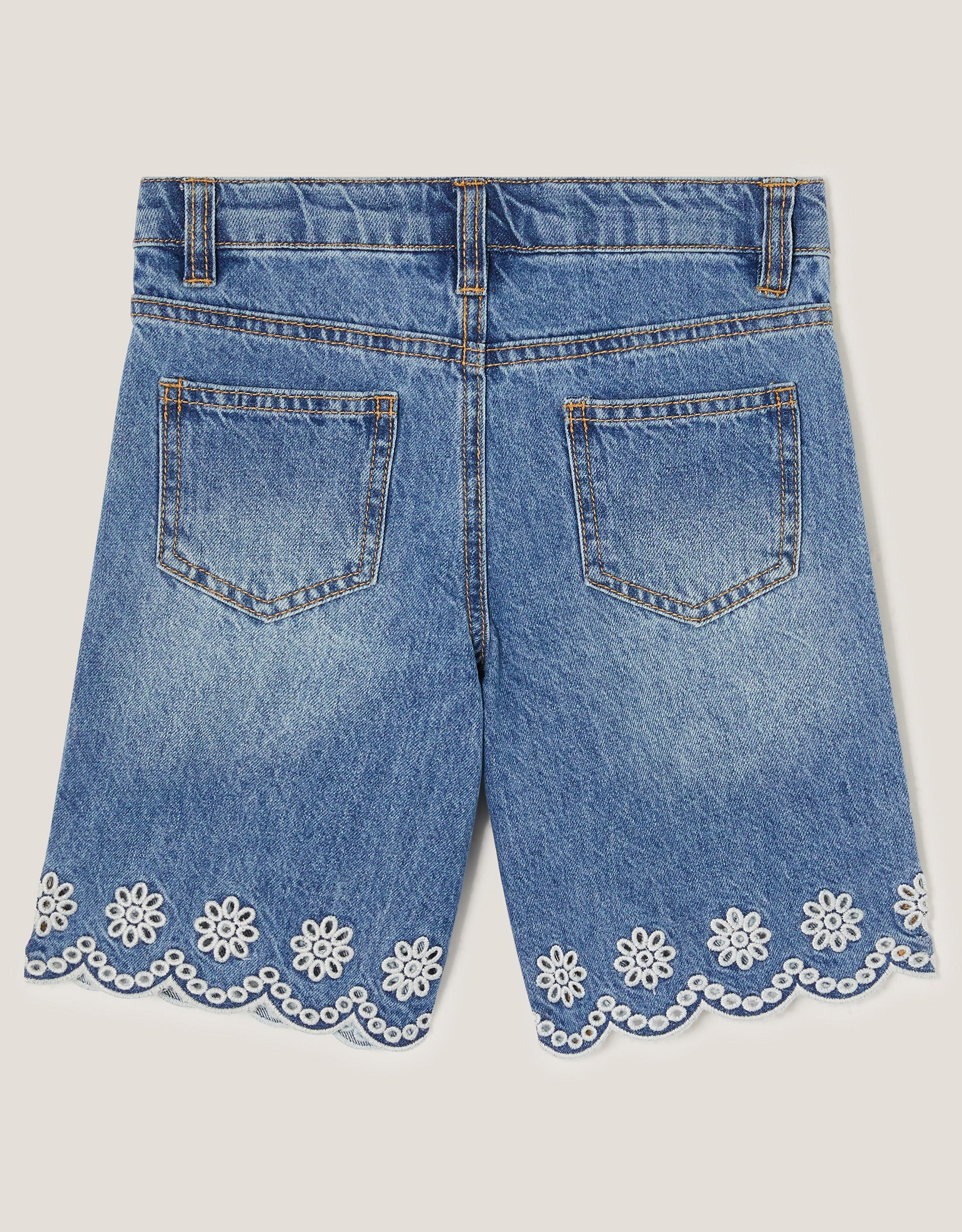 SORTS - BRODERIE SCALLOPED DENIM