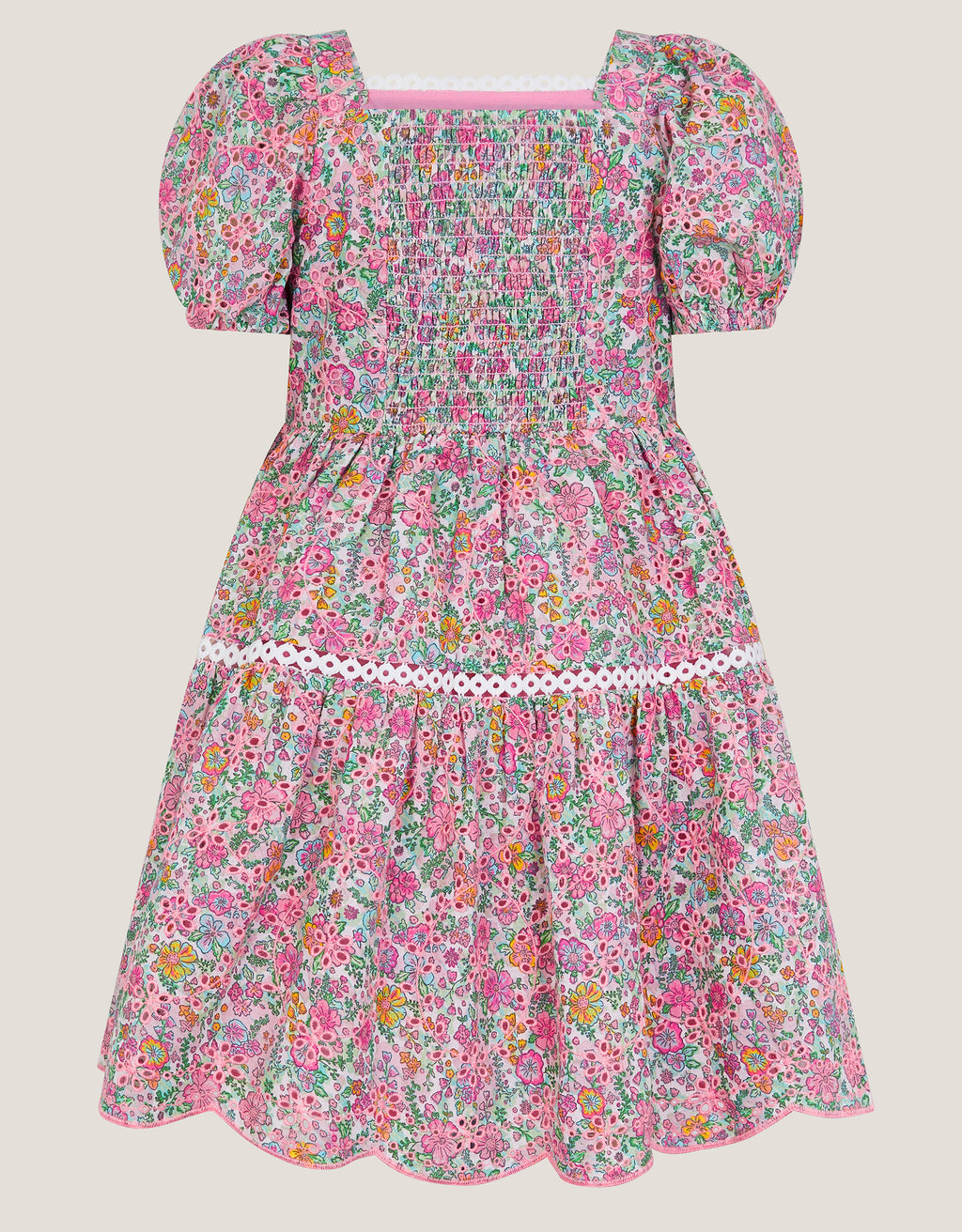 HALJINA - BRODERIE FLORAL SHIRRED D