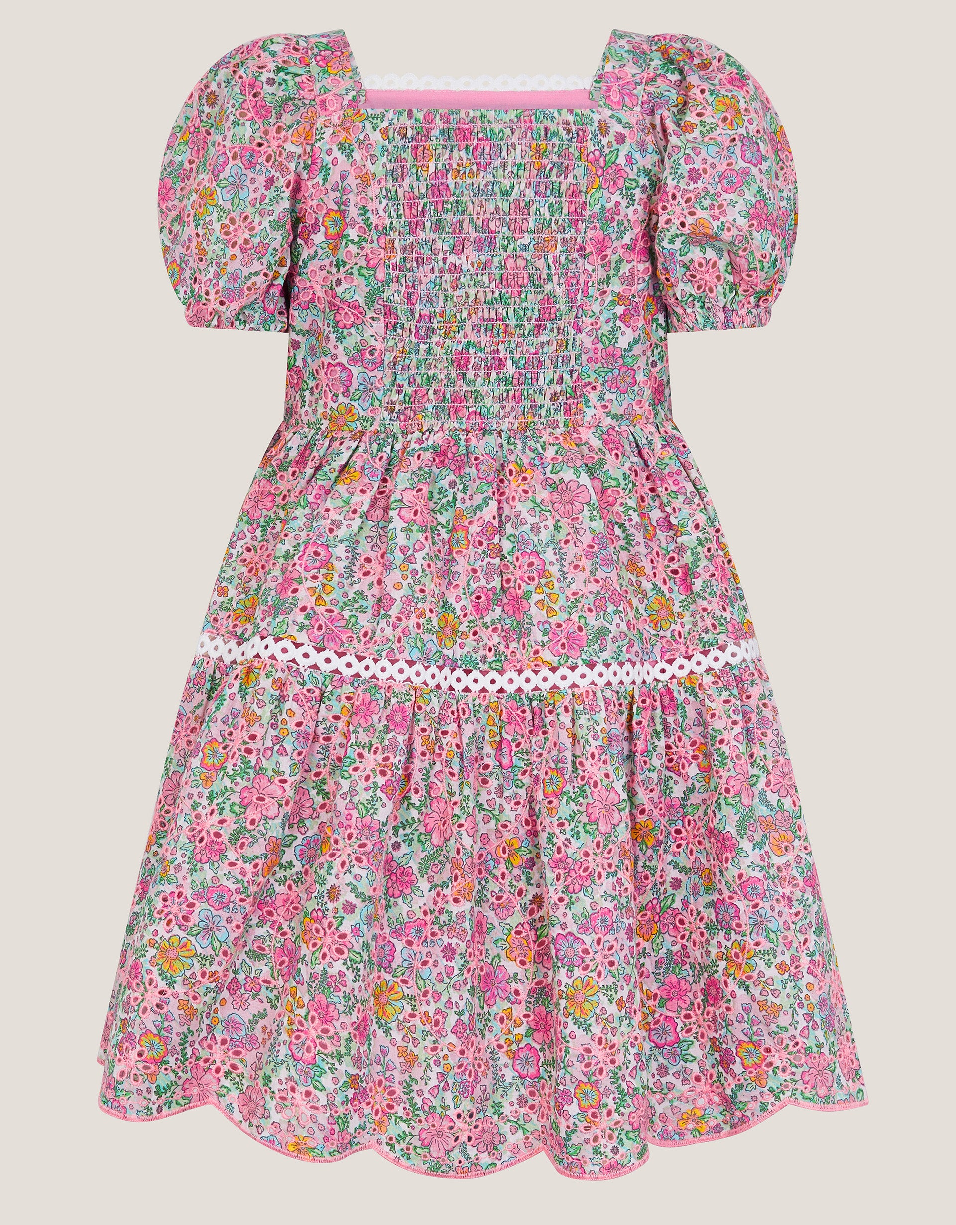 HALJINA - BRODERIE FLORAL SHIRRED D