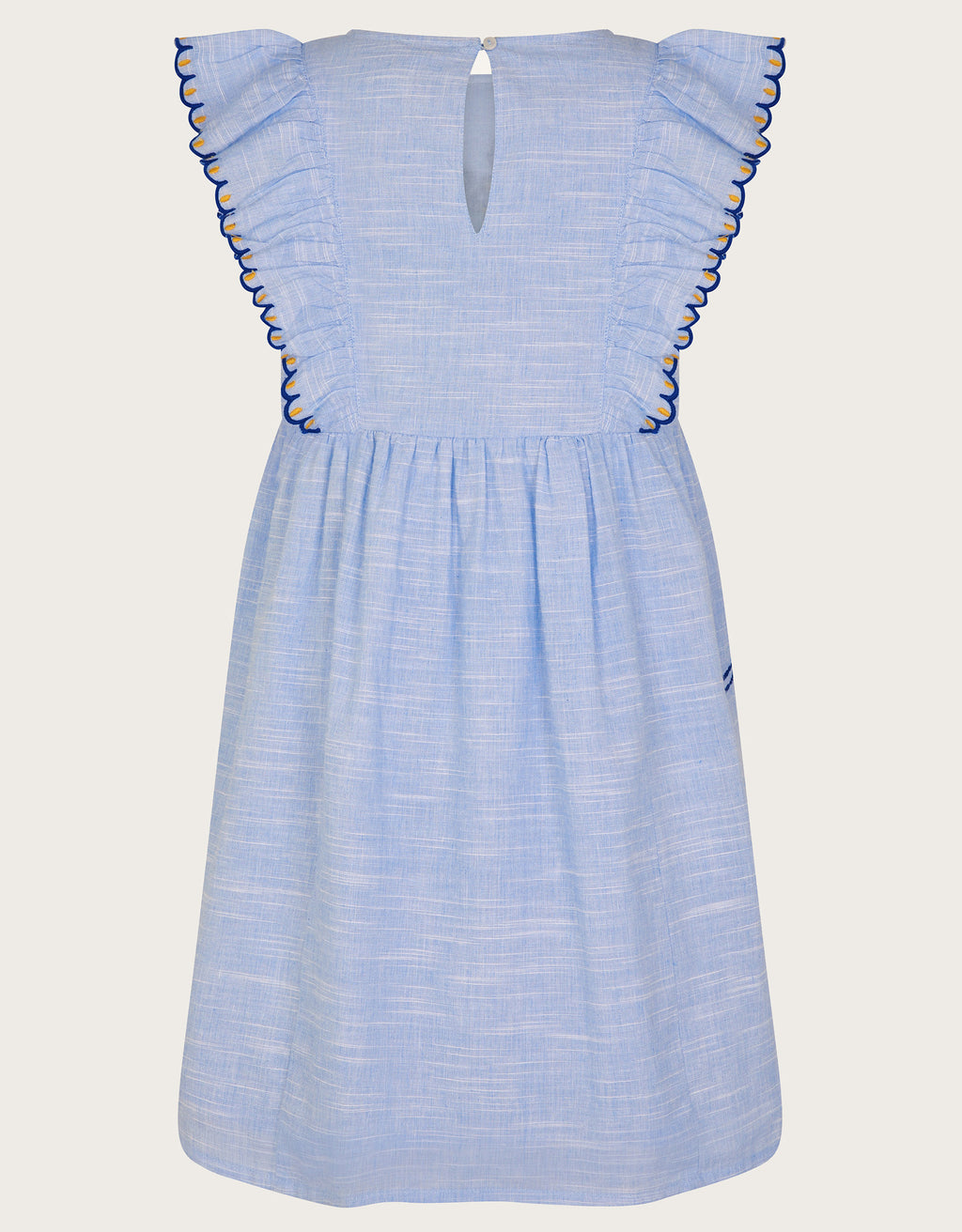 HALJINA - BLUE TICKING STRIPE EMB Y