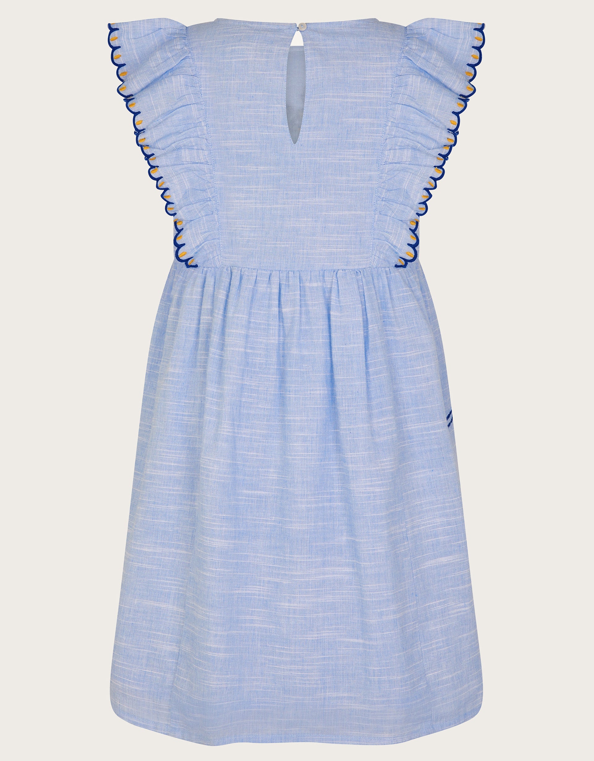 HALJINA - BLUE TICKING STRIPE EMB Y