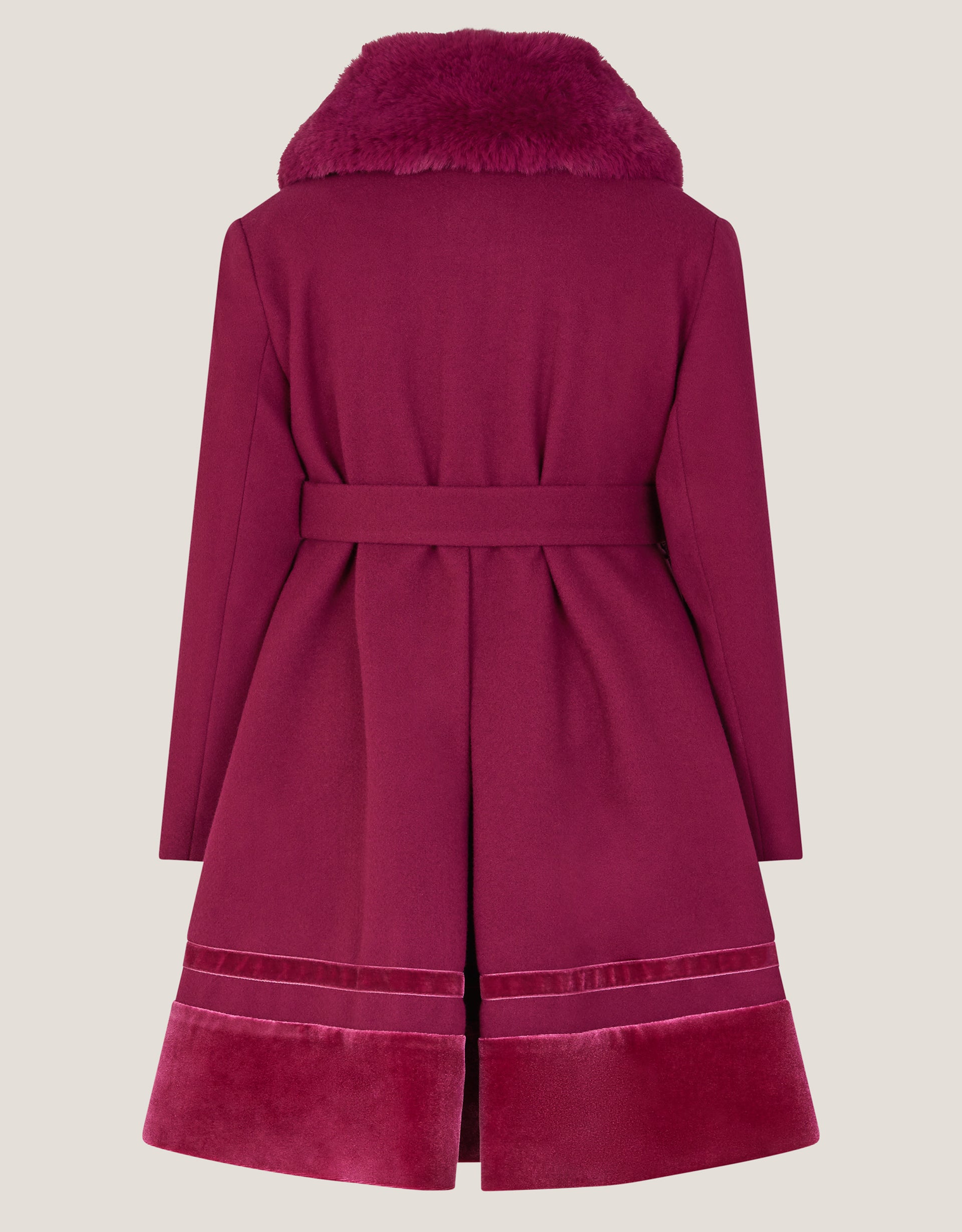 KAPUT - VELVET TRIM DRESS COAT