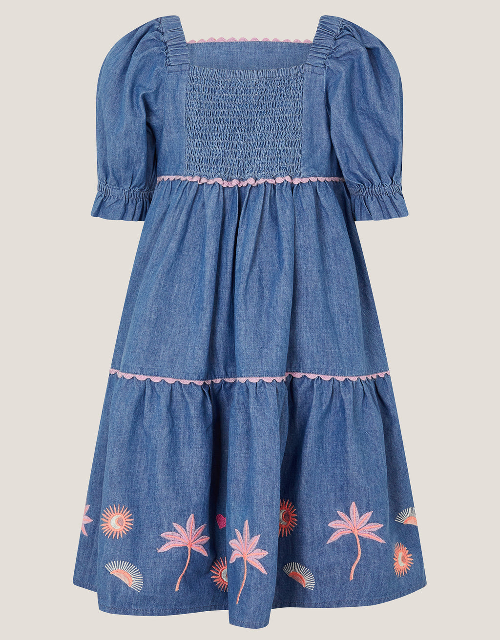 HALJINA - DENIM DRESS PUFF SLEEVE