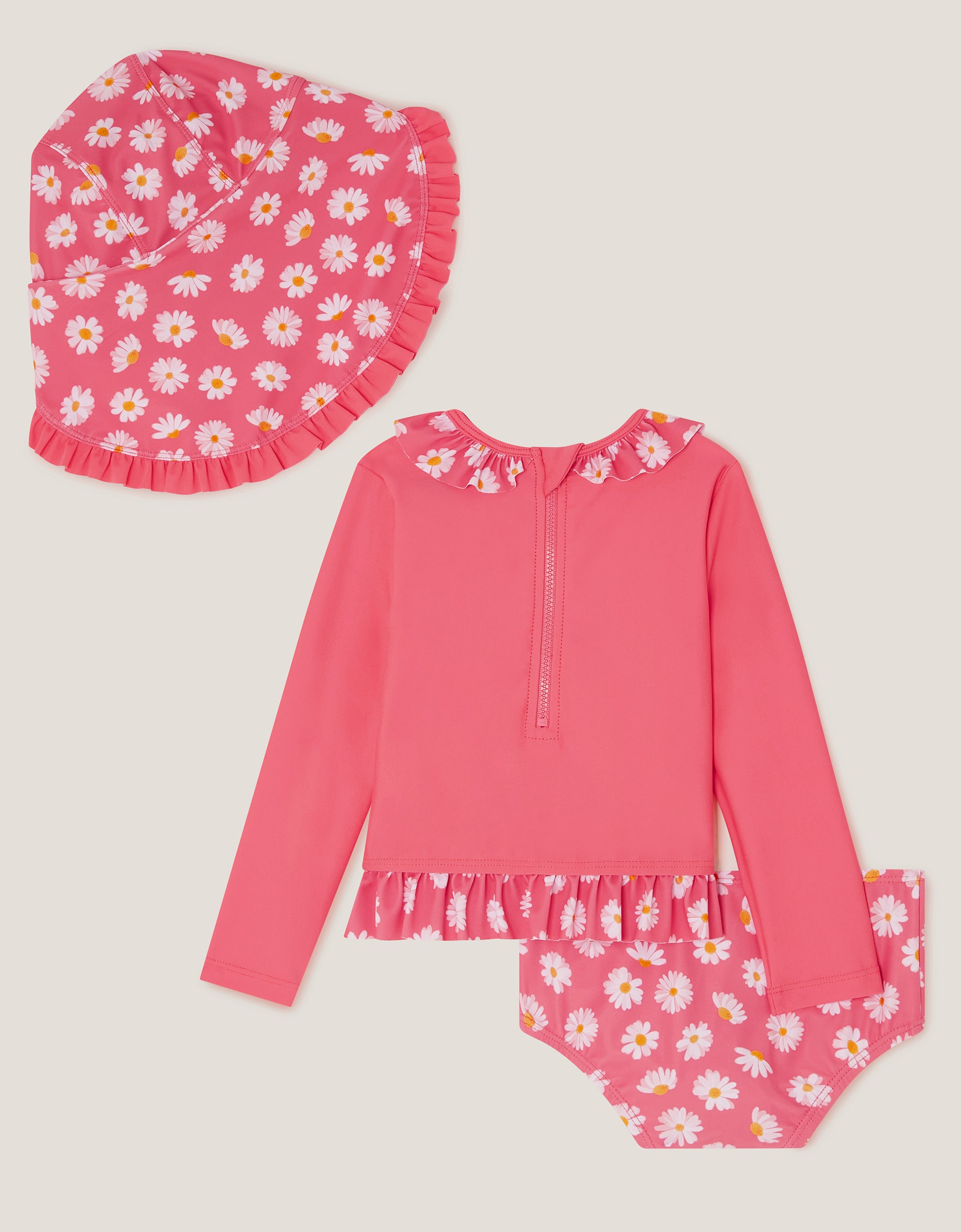 SET - KUPACI KOSTIM I KAPA - BABY 3PC UPF CORAL DAISY