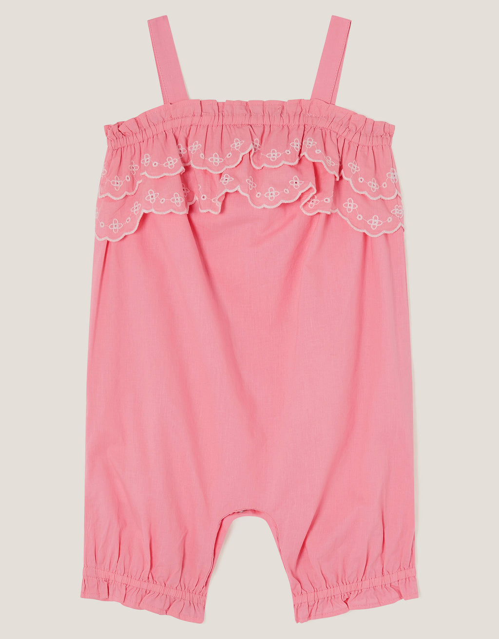 KOMBINEZON - BABY PINK BROIDERIE ROMPE