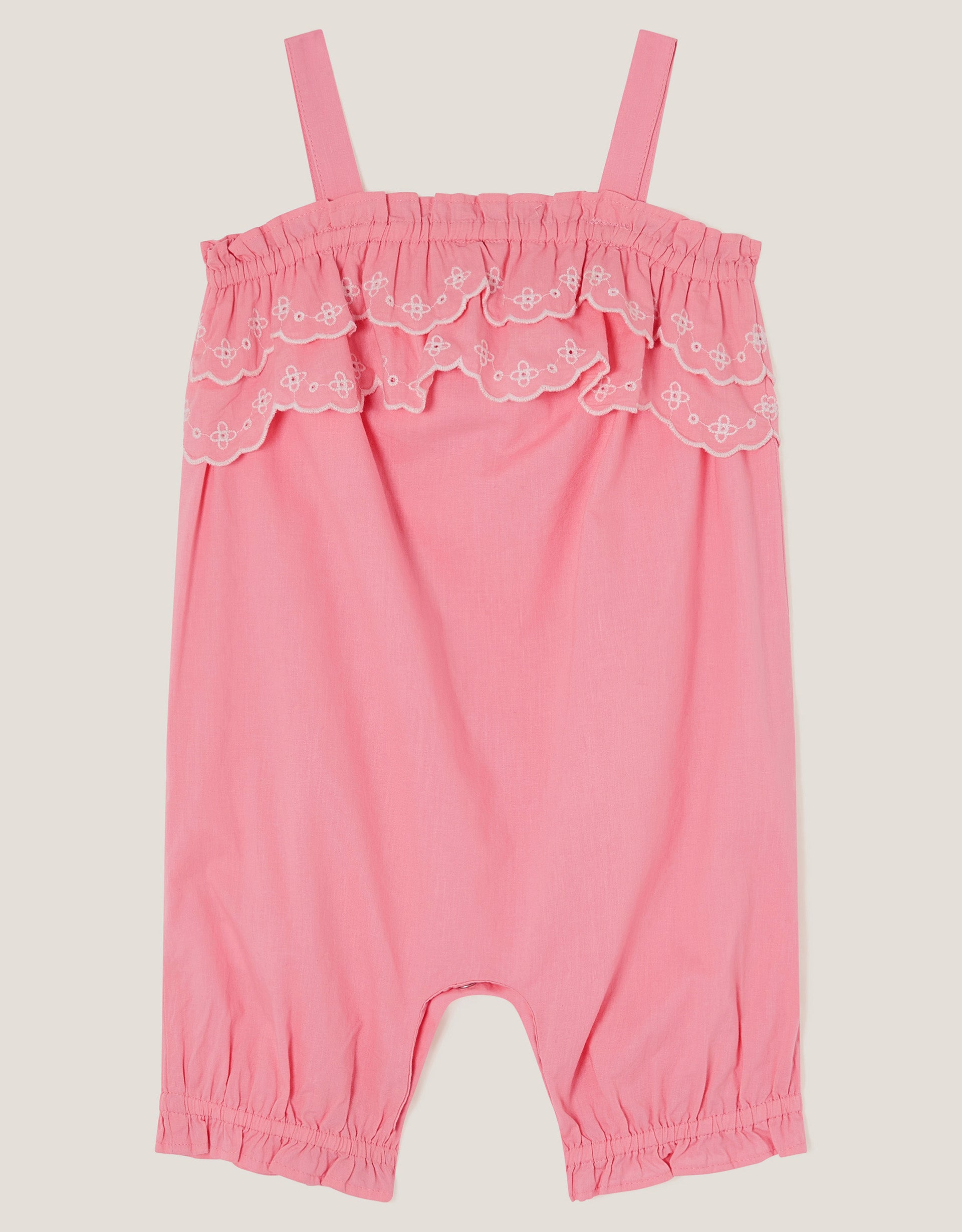 KOMBINEZON - BABY PINK BROIDERIE ROMPE