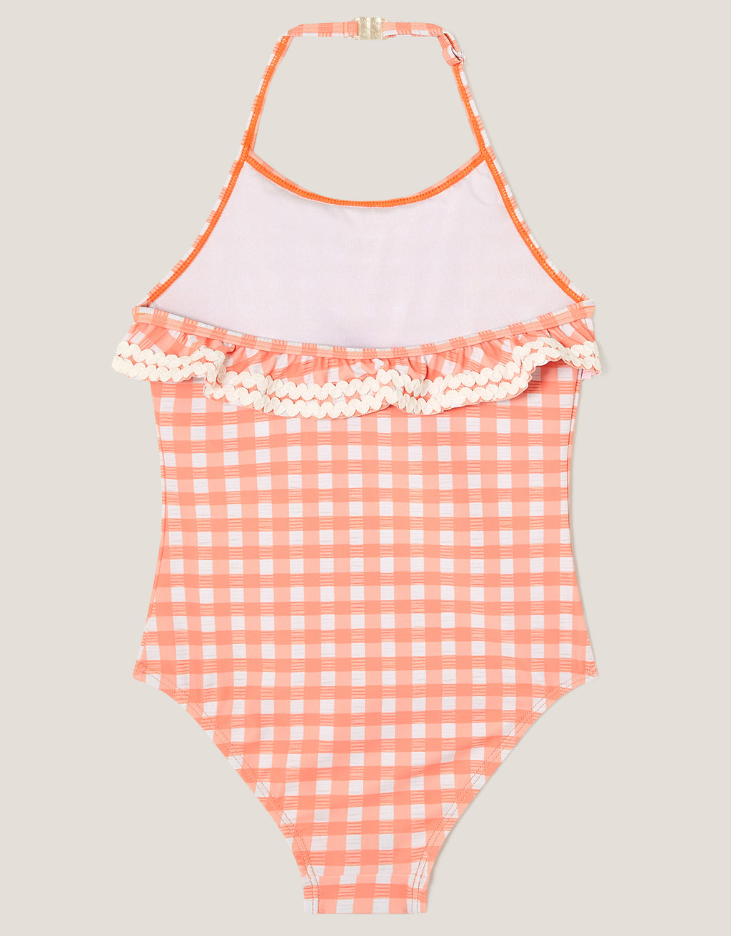 KUPACI KOSTIM - PEACH GINGHAM SWIMSUIT