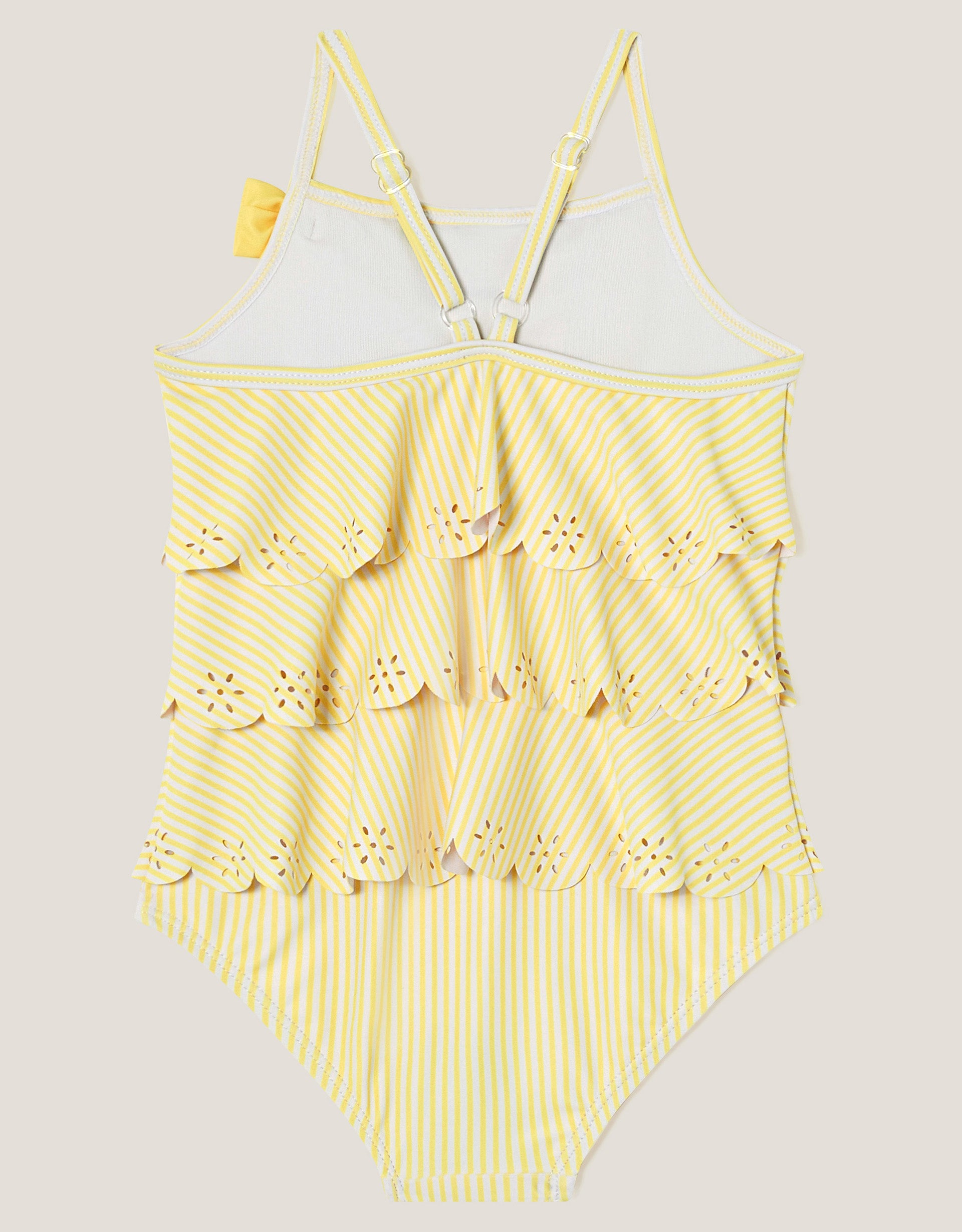 KUPACI KOSTIM - BABY YELLOW STRIPE FRILL