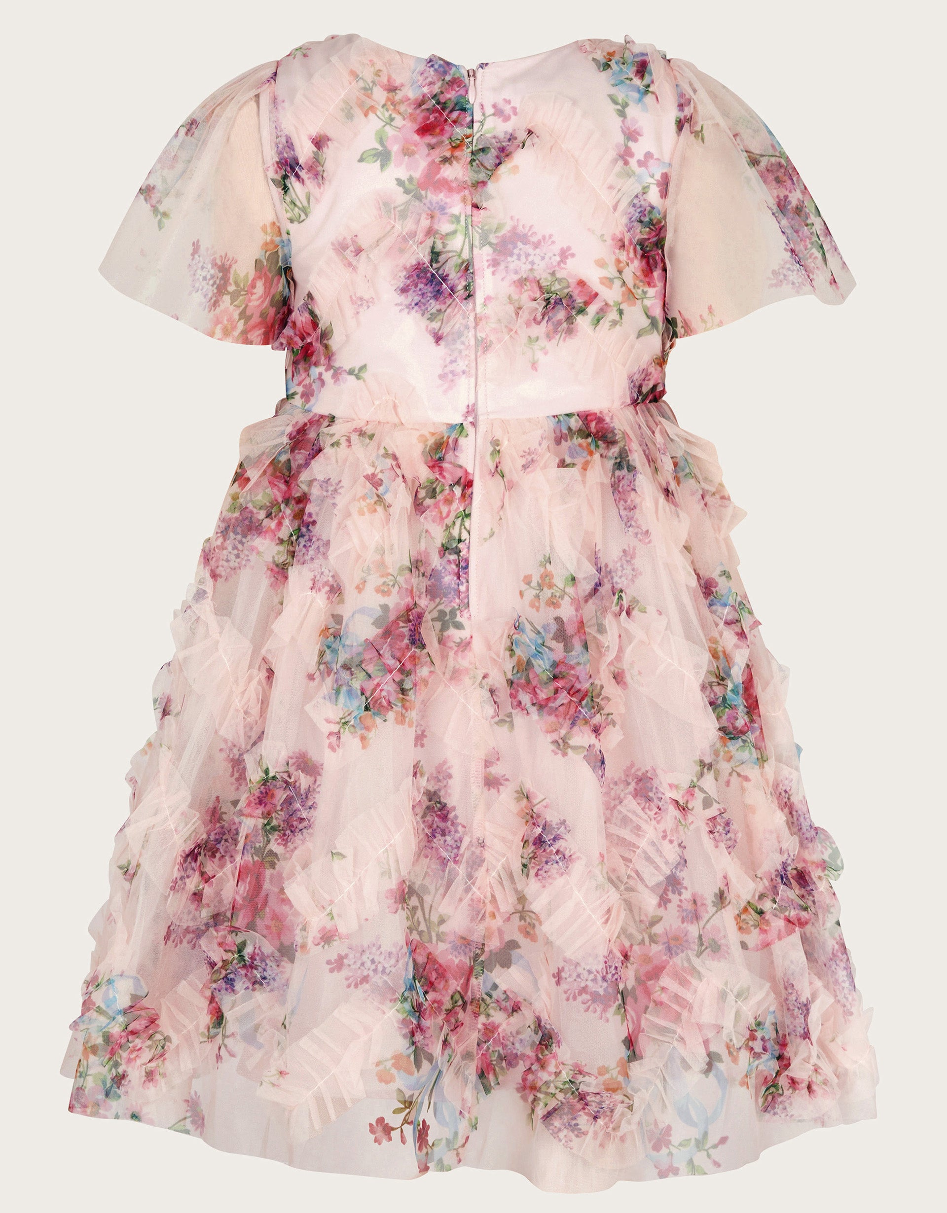 HALJINA - ROMA PRINT RUFFLE DRESS