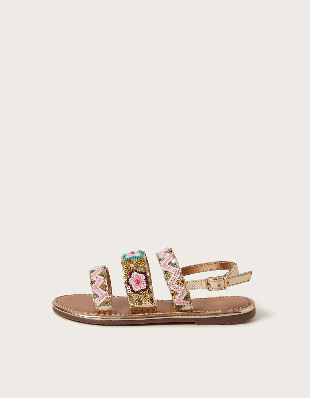 SANDALE - SEQUIN ZIG ZAG FLOWER SAN